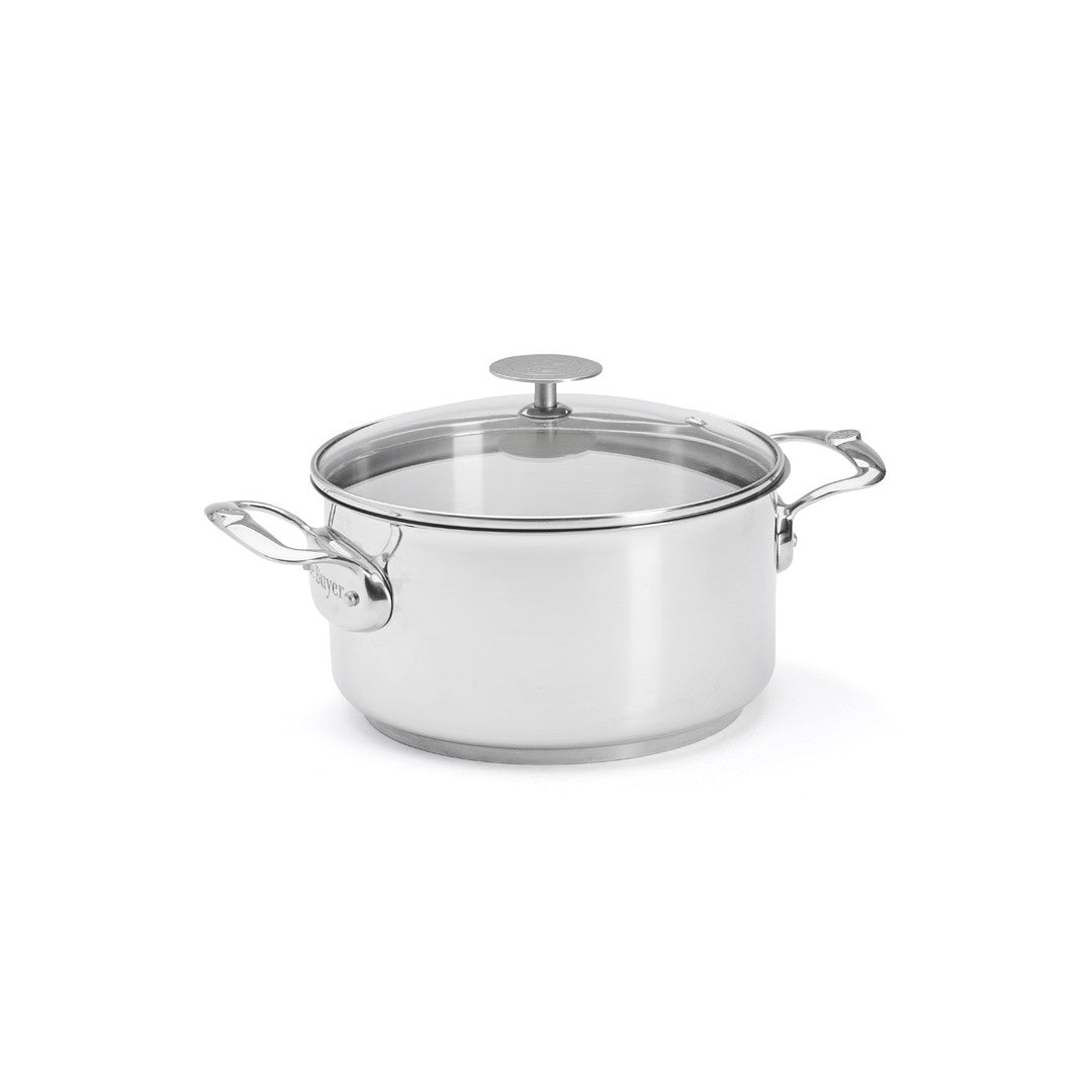 de Buyer Milady Stainless Steel Stewpot with Glass Lid 20cm