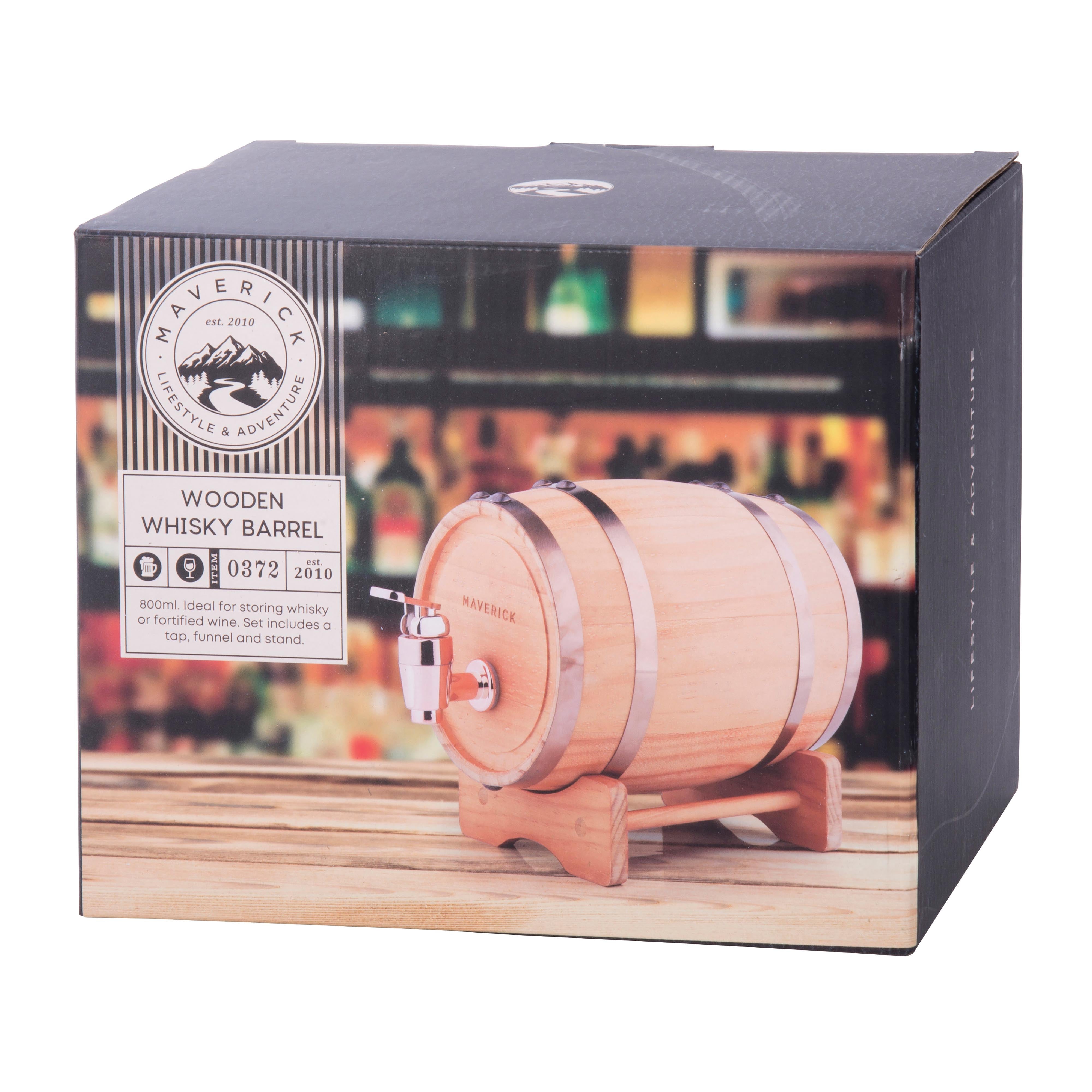 Maverick Wooden Whisky Barrel 800ml