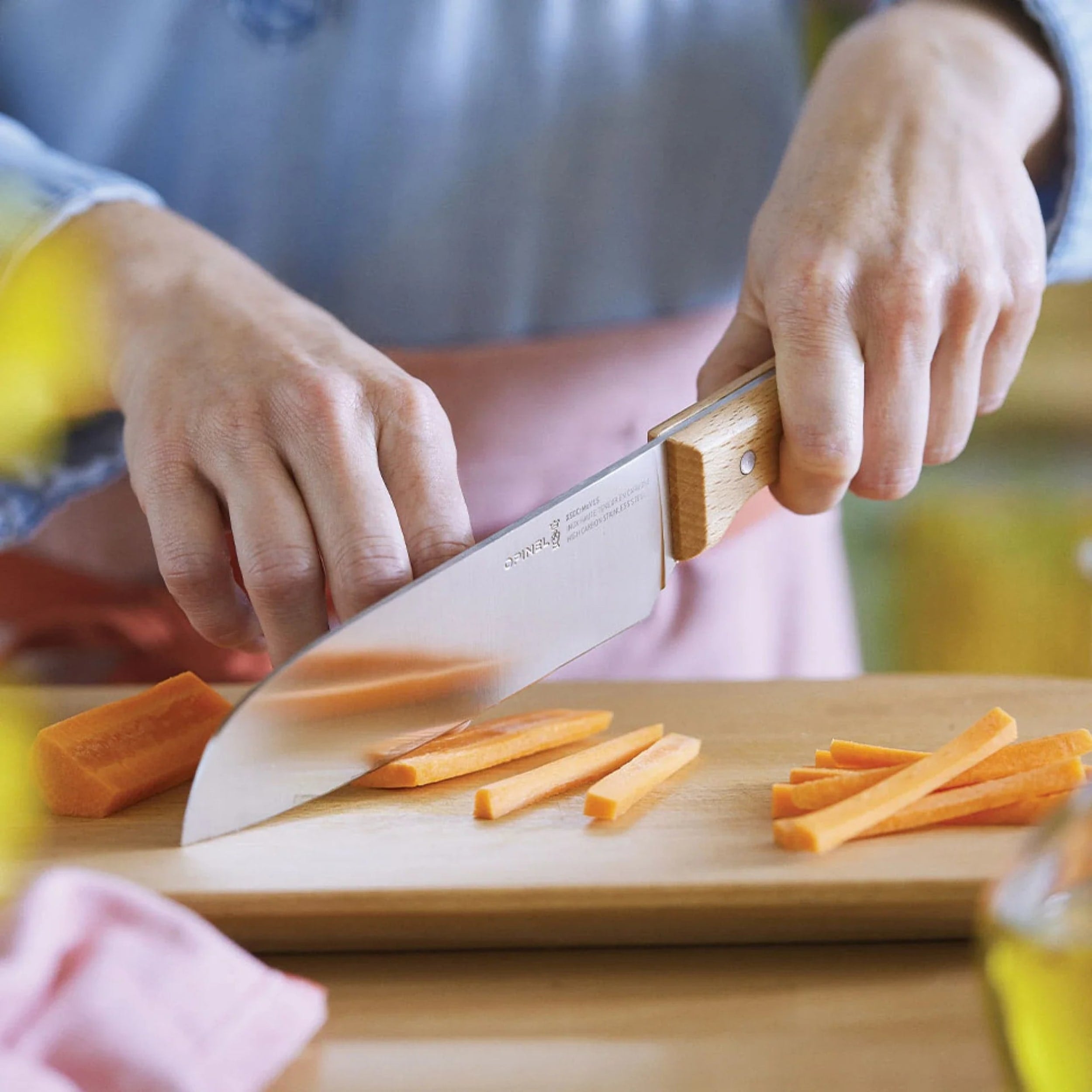 Opinel Parallèle No.119 Santoku Knife Beech