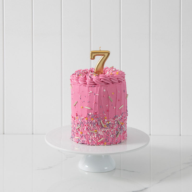 Cake & Candle Candle Number 7 Gold