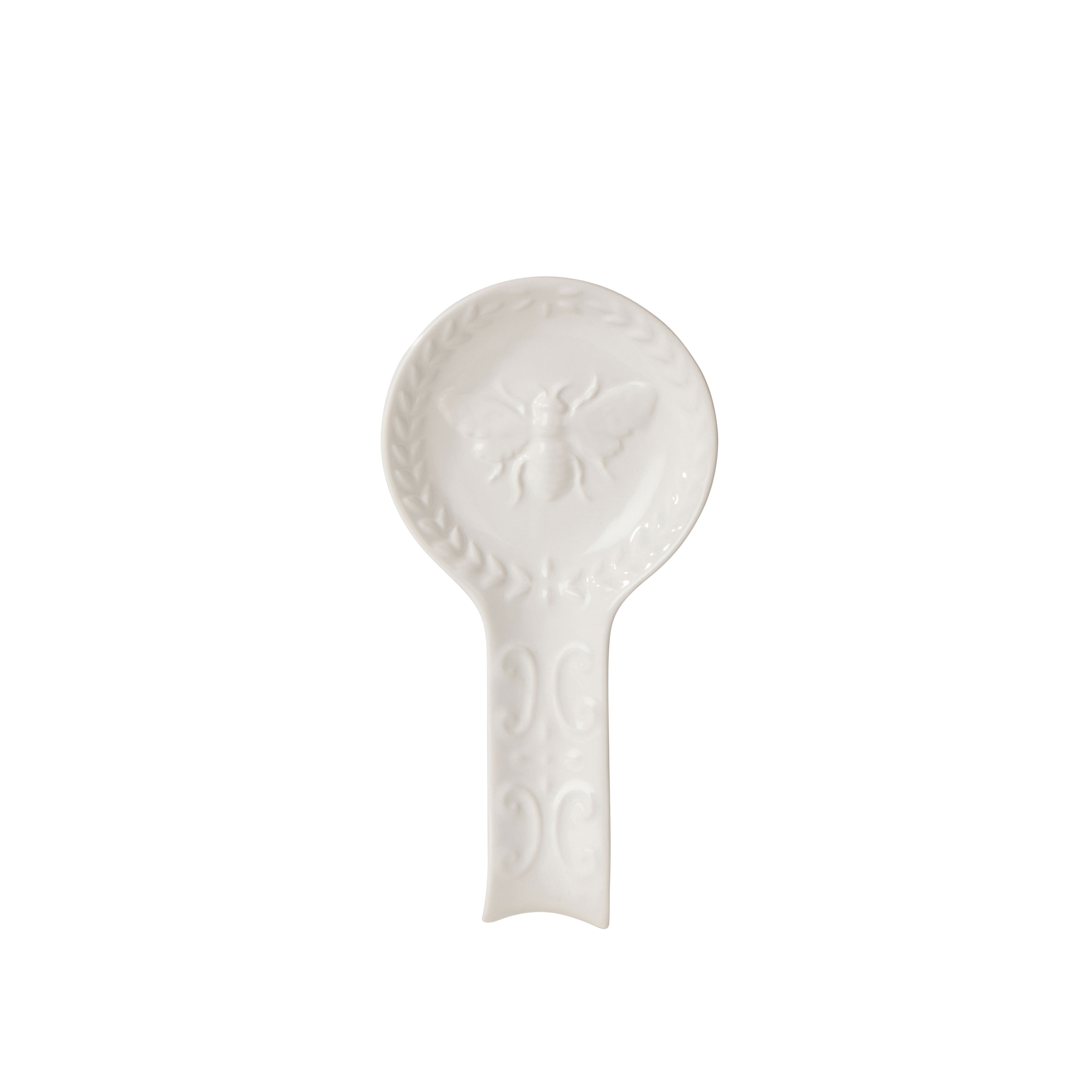Davis & Waddell Wildflower & Hive Spoon Rest White
