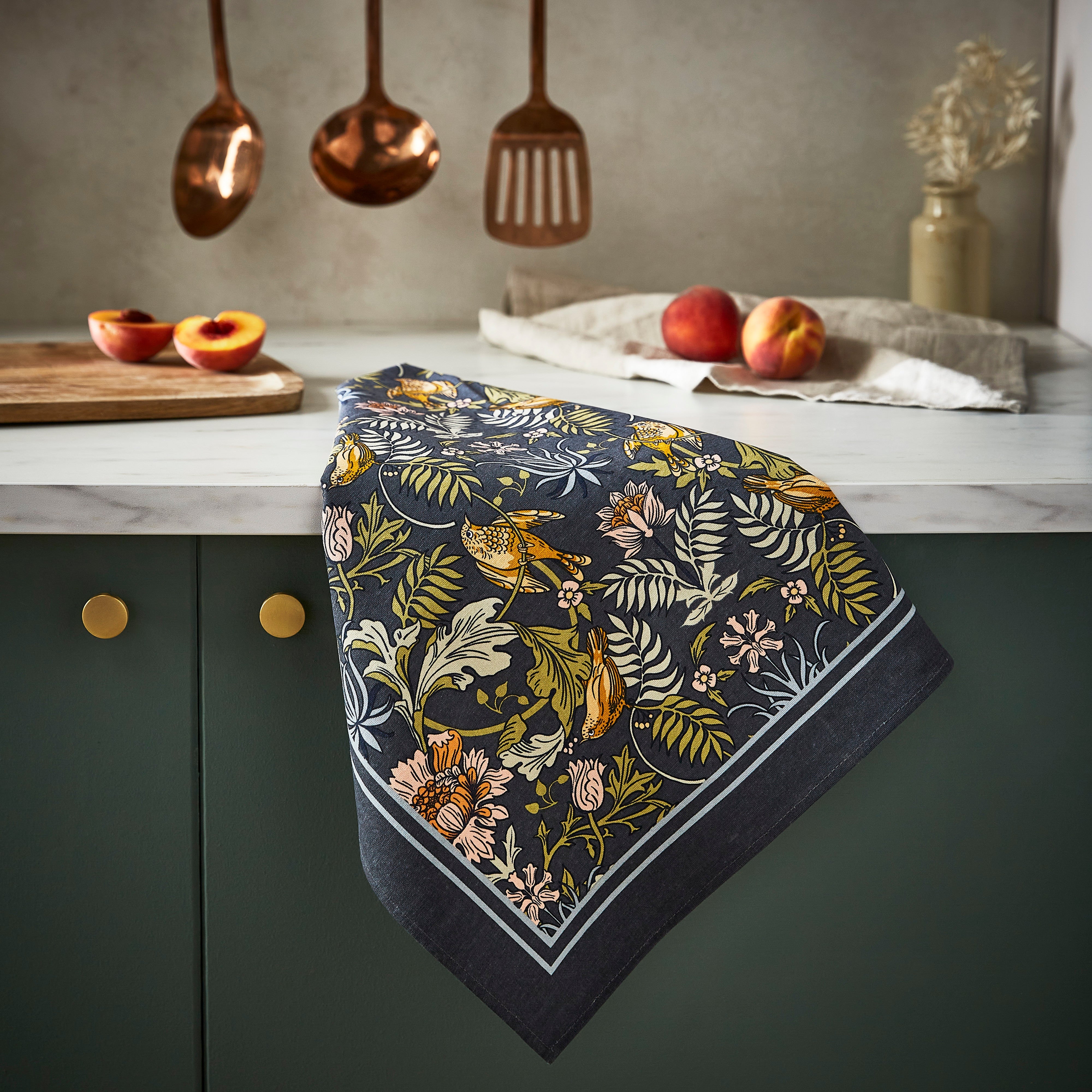 Ulster Weavers Finch & Flower Tea Towel Multi-Coloured