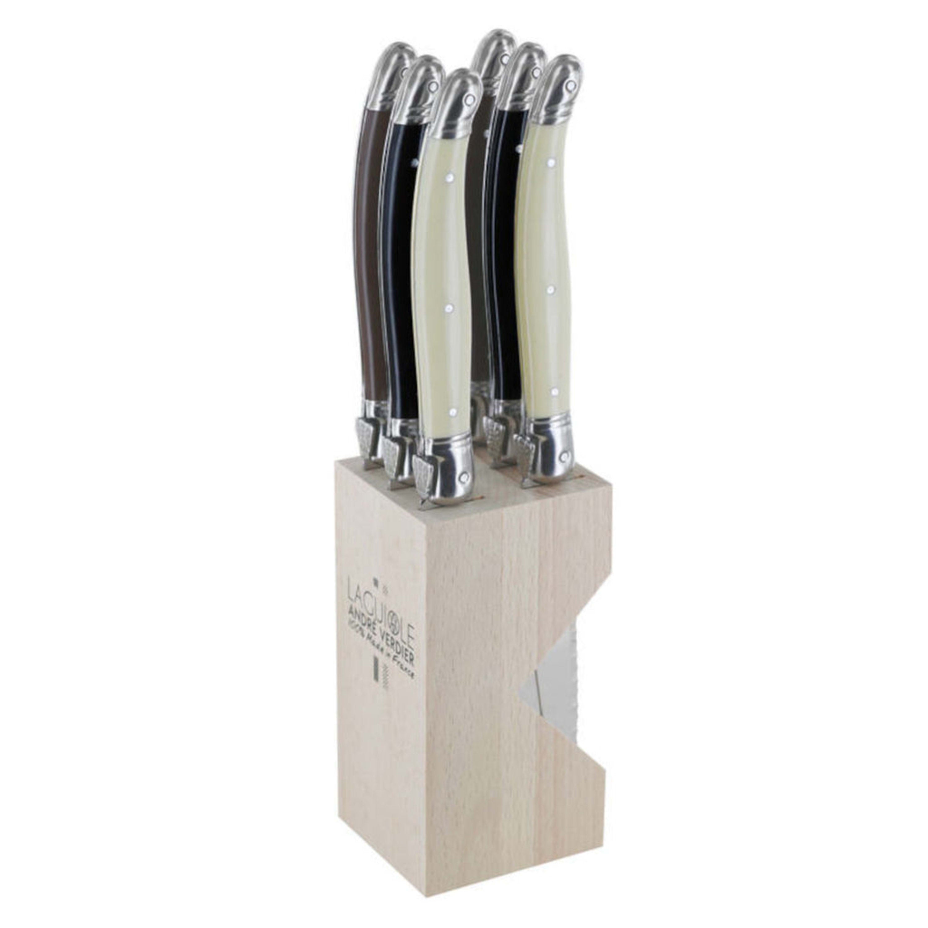 Laguiole André Verdier Debutant Teaspoons 6 Piece - Black