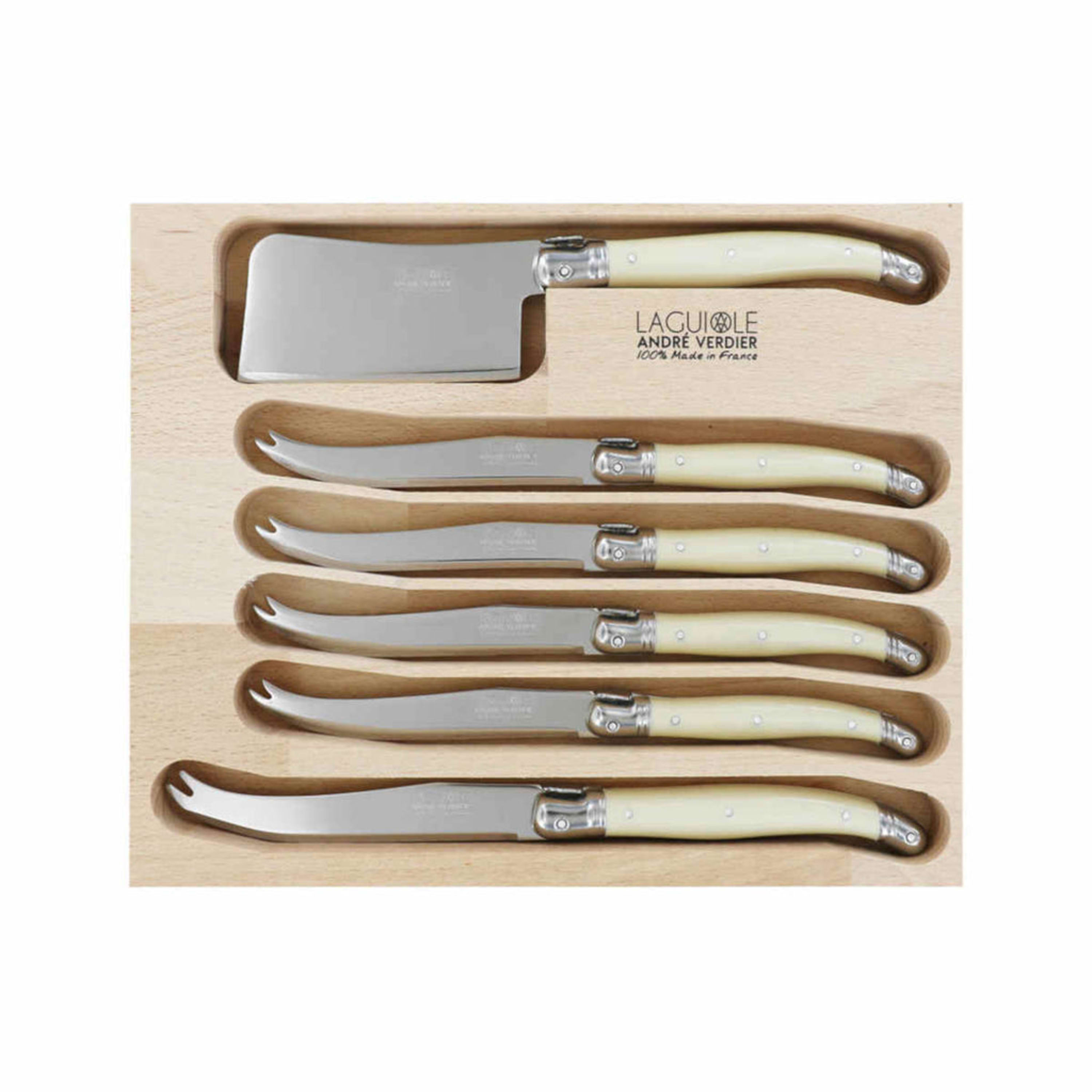 Laguiole André Verdier Debutant Andre Verdier Table Knife 6 Piece Set - Ivory