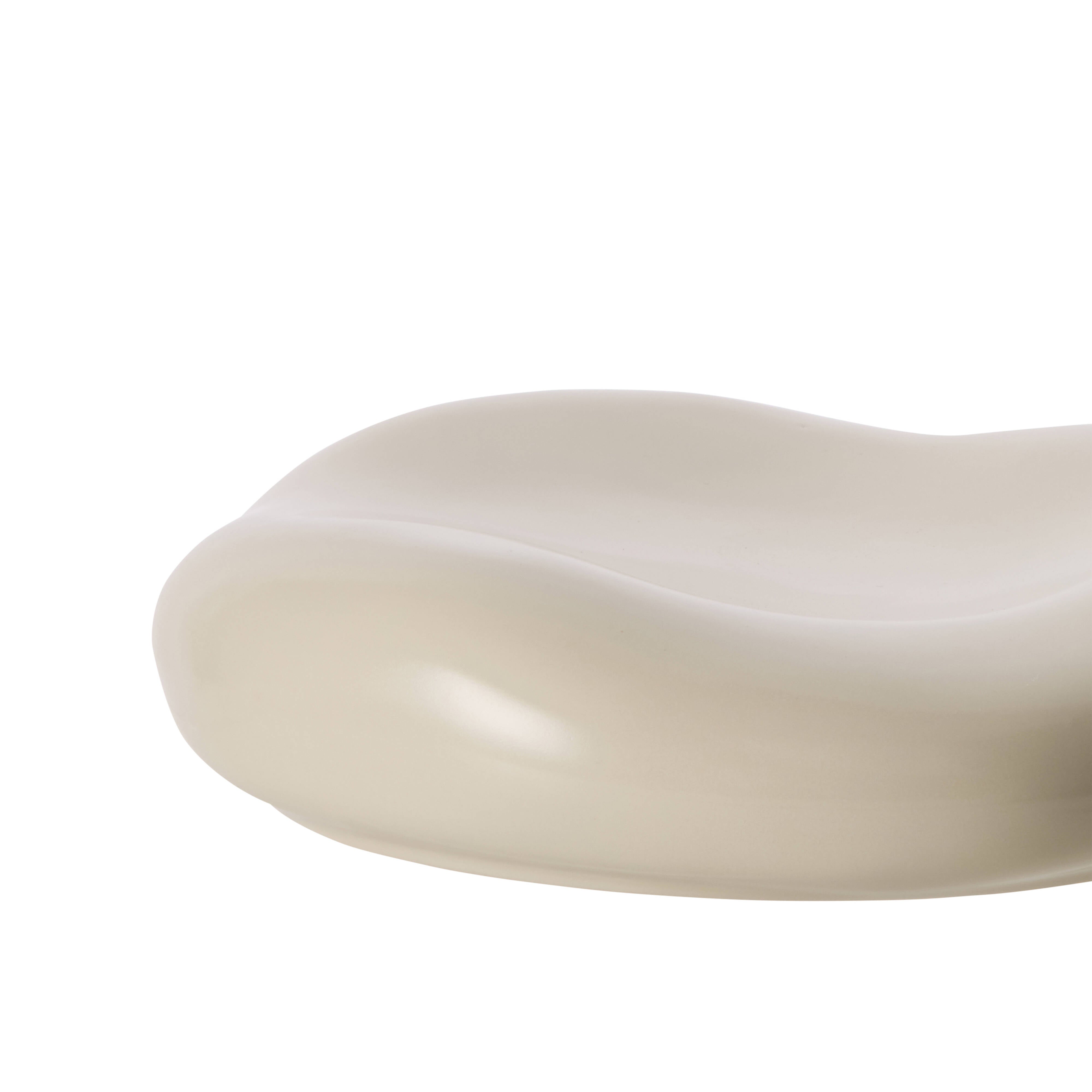 Amalfi Form Dessert Plate Large 22x22x5.5cm Cream