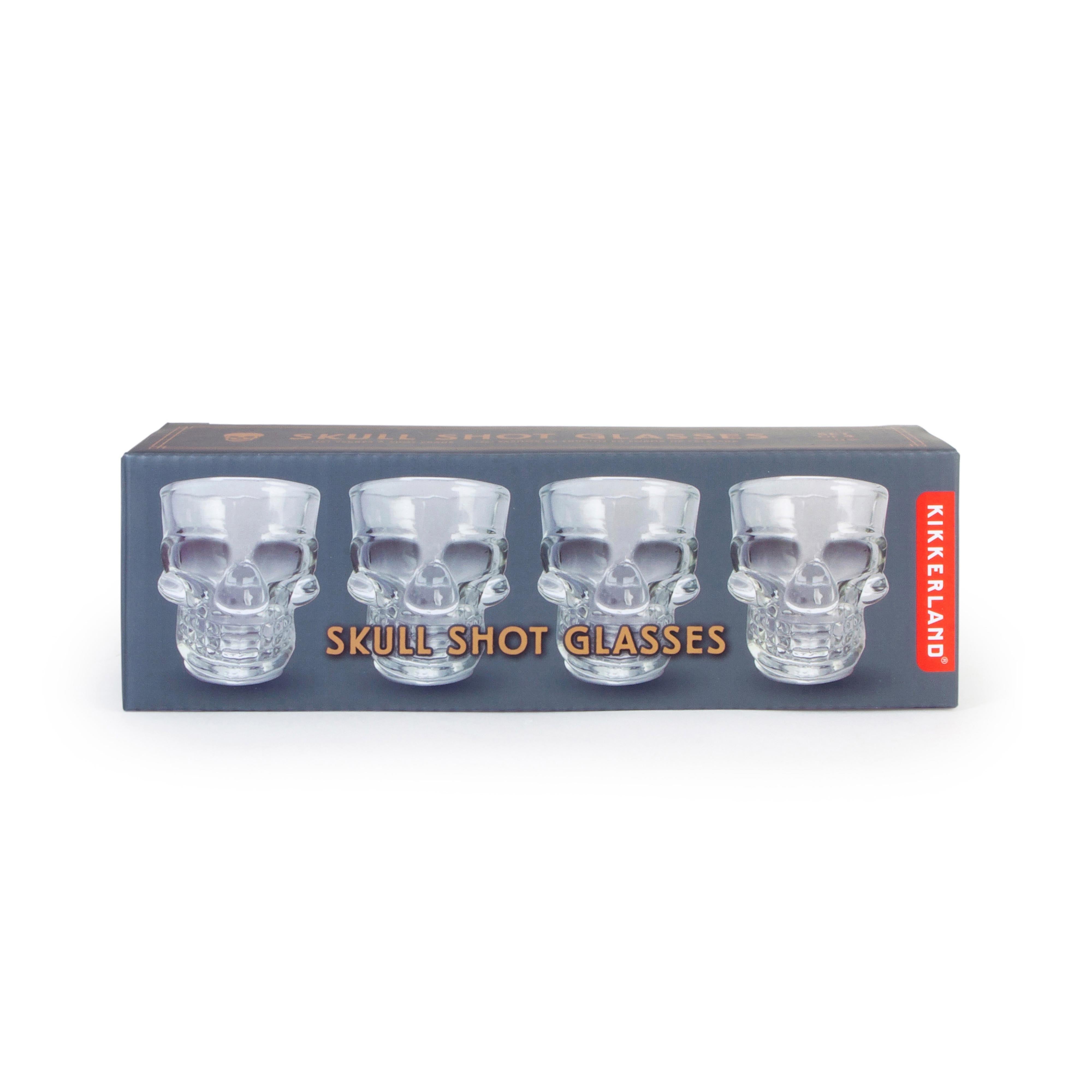 Kikkerland Skull Shot Glasses 4 Piece Set