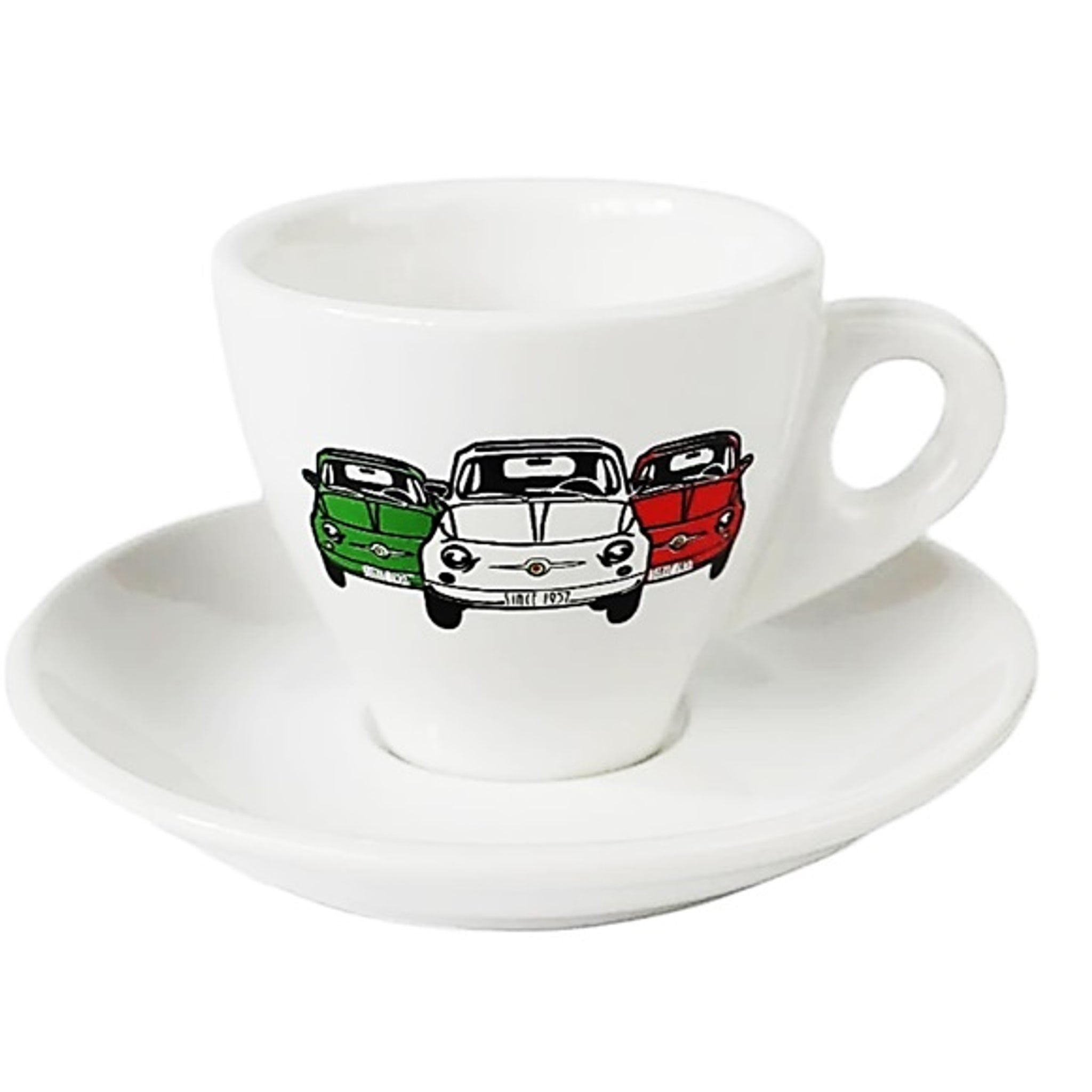 Incasa Fiat Espresso Cup and Saucer 90ml 4 Piece