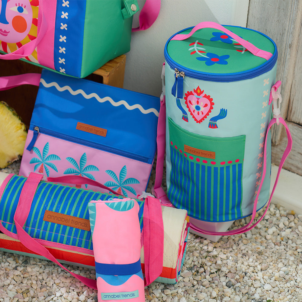 Annabel Trends Picnic Cooler Bag Tall Barrel Fiesta