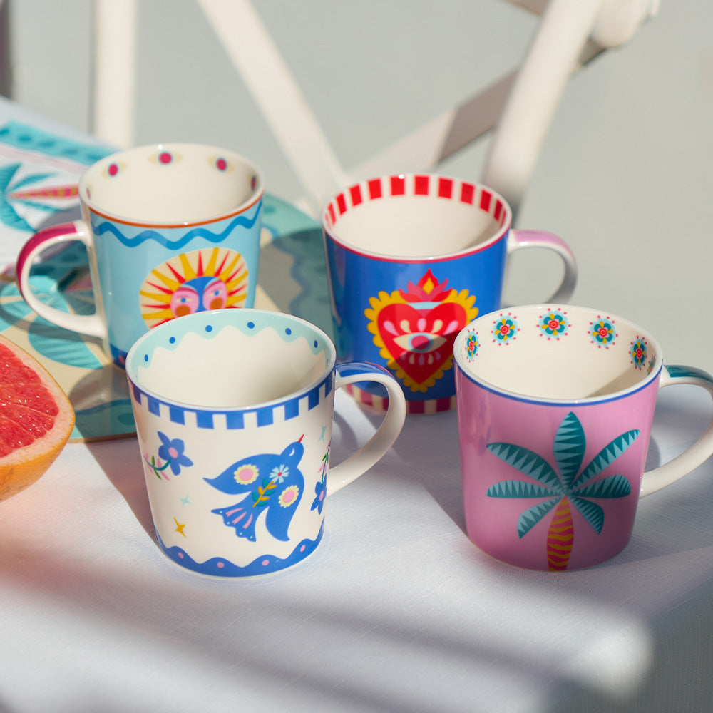 Annabel Trends Coffee Mug Fiesta Assorted 4pc