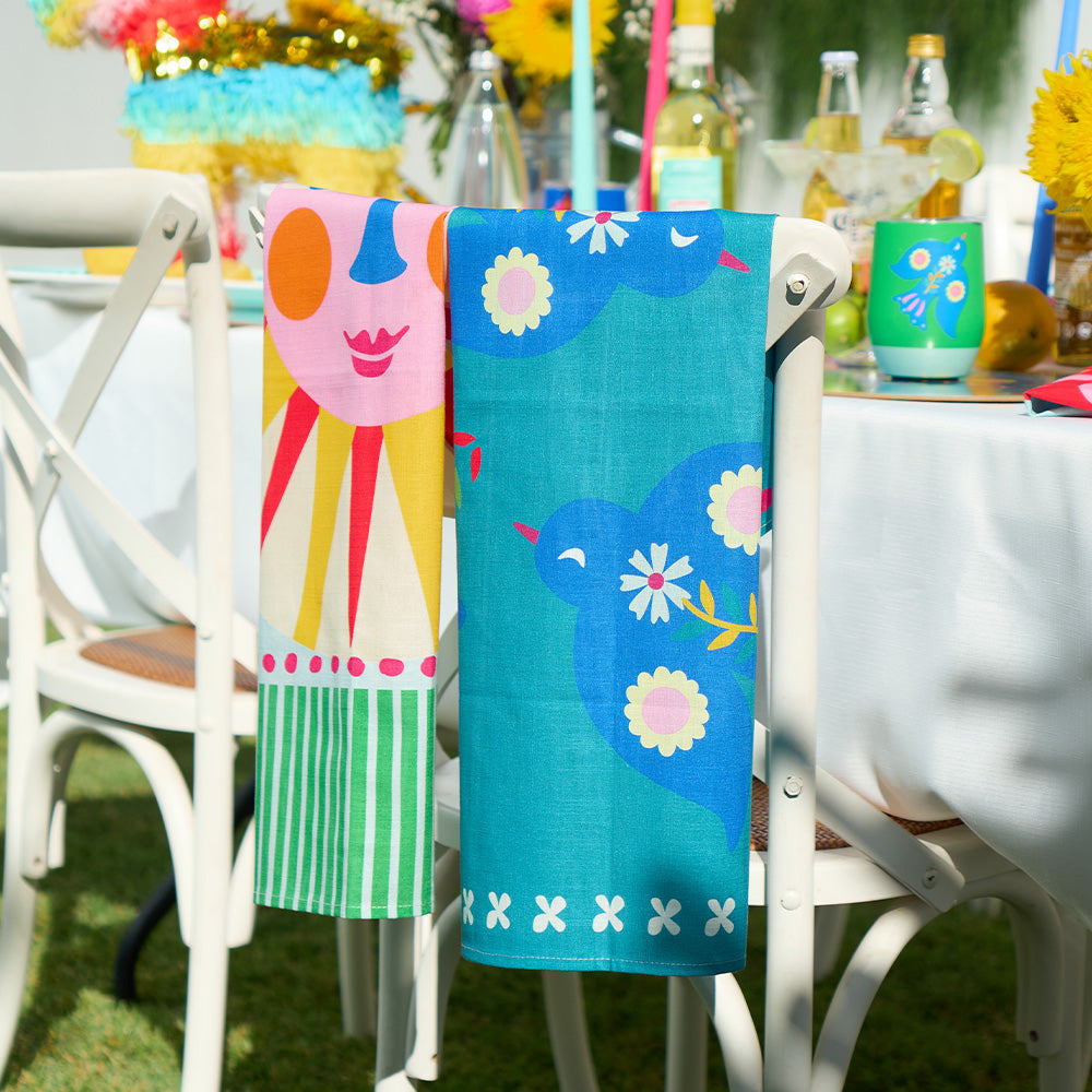 Annabel Trends Tea Towel Fiesta Cotton Print Fiesta Sun