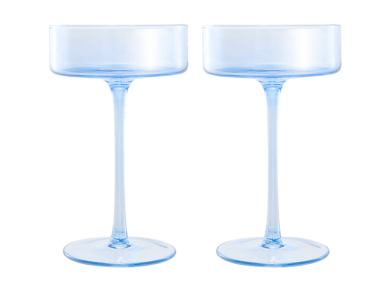 Maxwell & Williams Glamour Coupe Glass Green 240ml 2 Piece