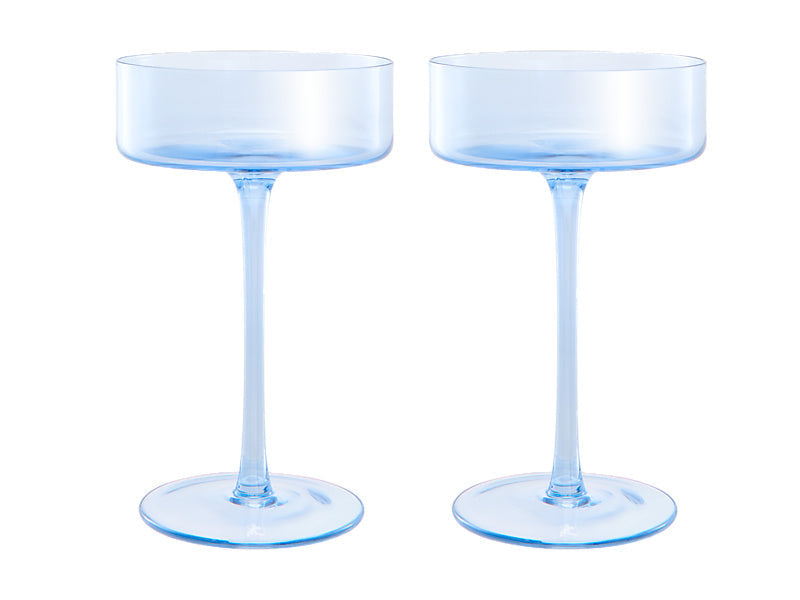 Maxwell & Williams Glamour Coupe Glass Green 240ml 2 Piece
