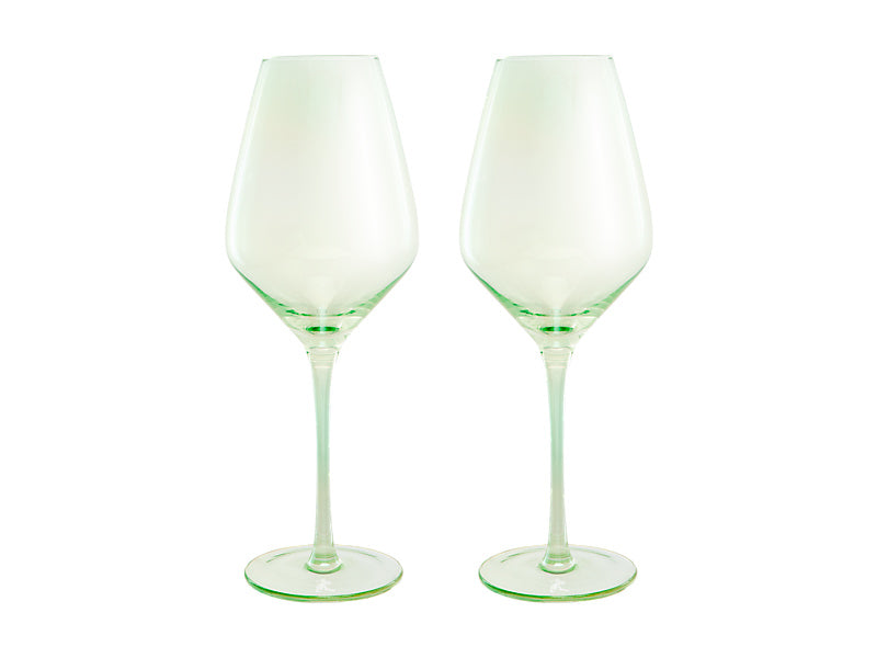 Maxwell & Williams Glamour Wine Glass Green 480ml 2 Piece