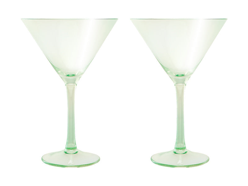 Maxwell & Williams Glamour Martini Glass Blue 230ml 2 Piece