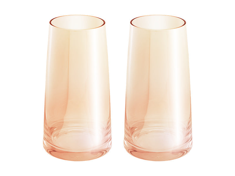 Maxwell & Williams Glamour Highball Glass Coral 480ml 2 Piece