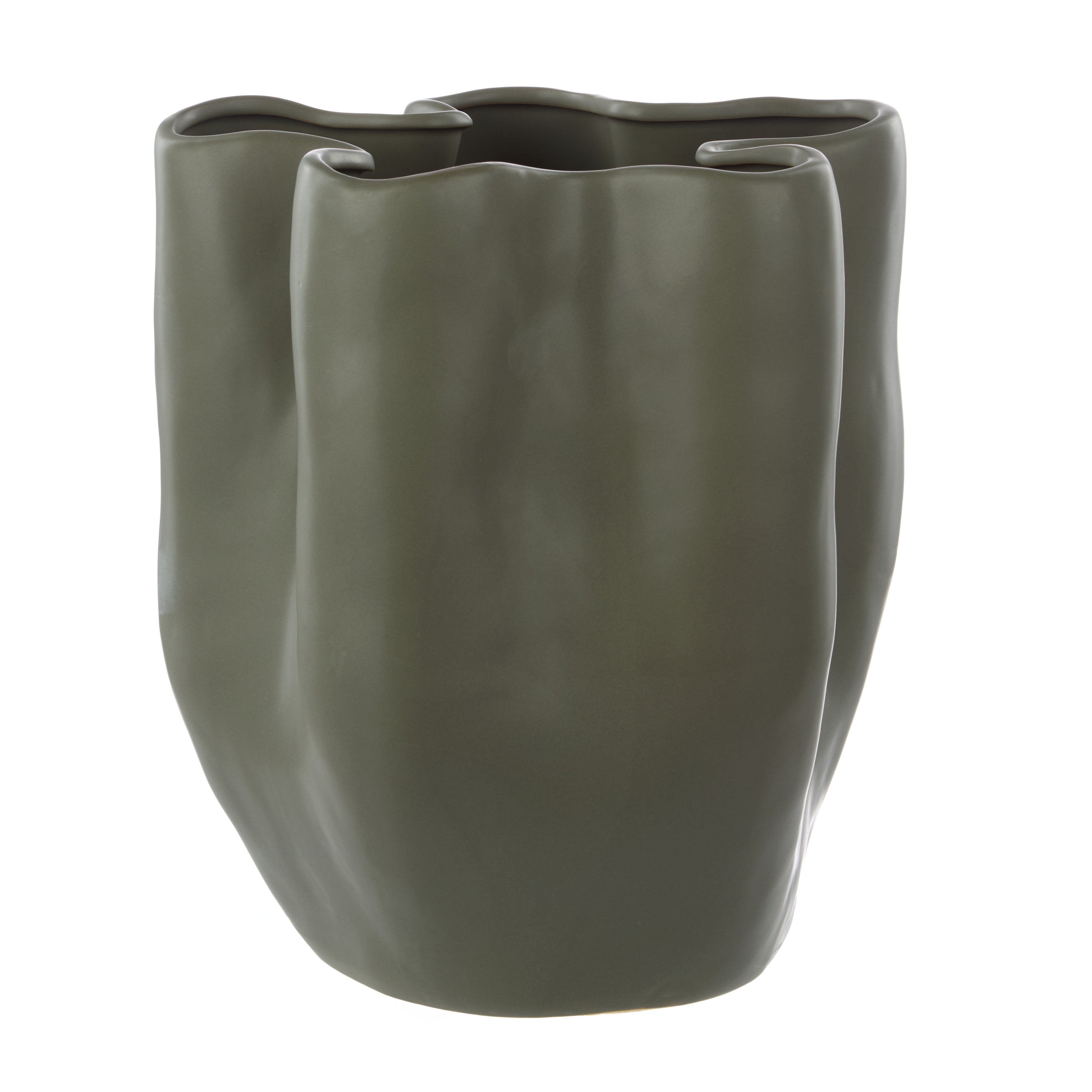 Amalfi Fluid Vase Large Burnt Olive