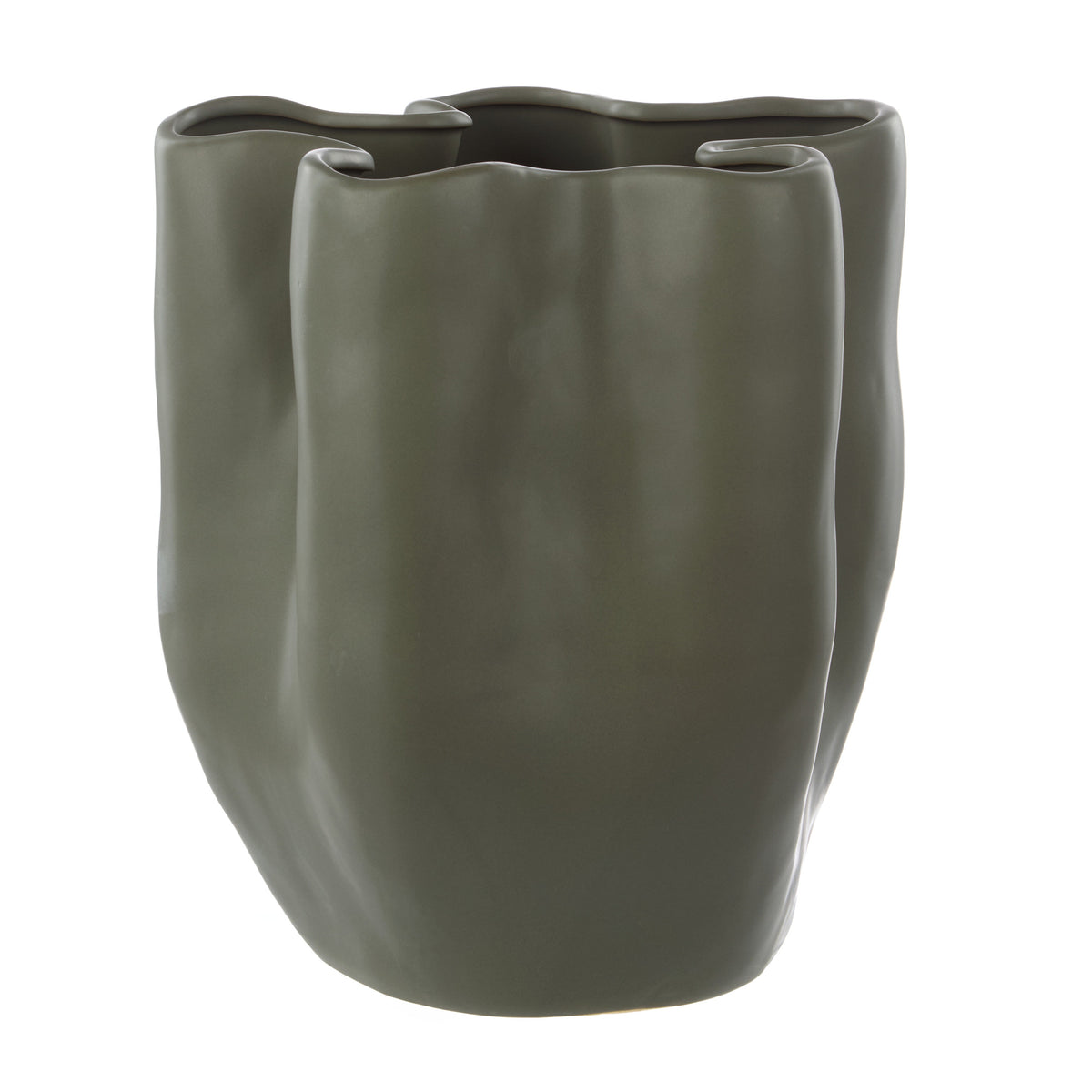 Amalfi Fluid Vase Large Burnt Olive