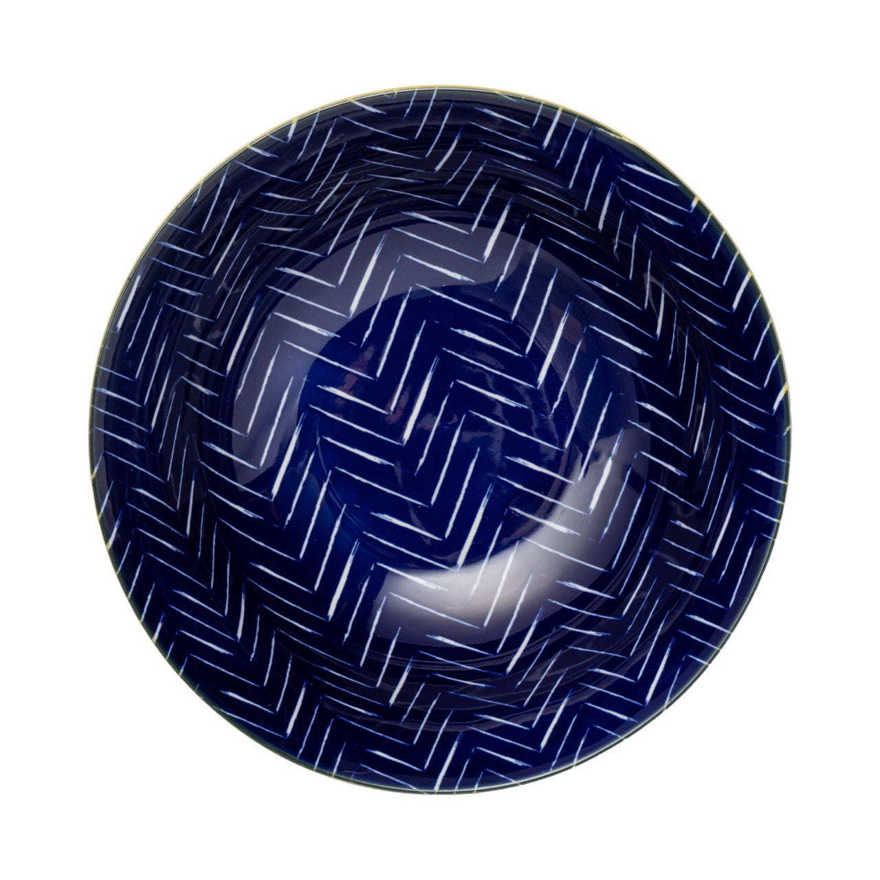 Mikasa Stoneware Ramen Bowl 21cm (Indigo Chevron)