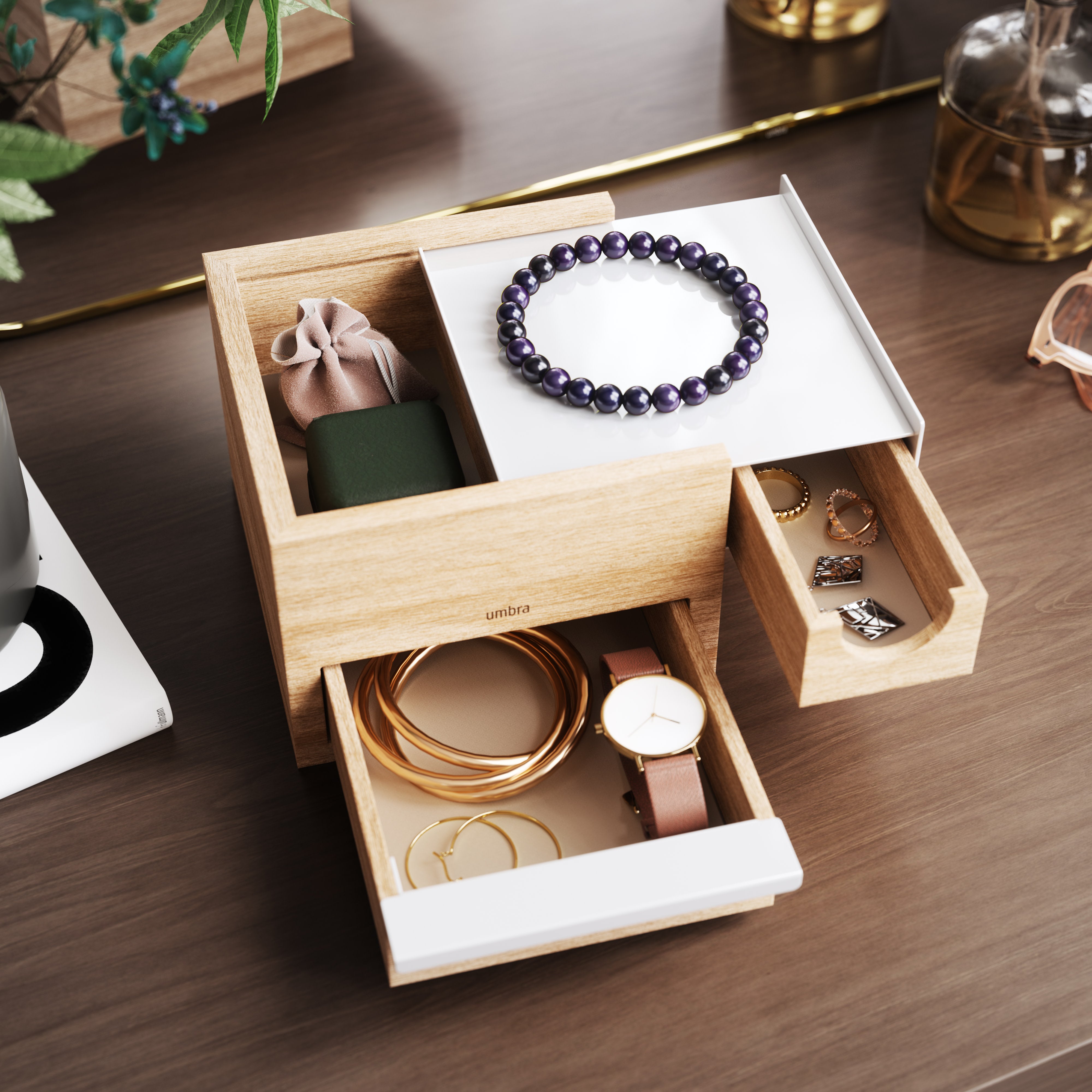 Umbra Stowit Mini Storage Box White & Natural