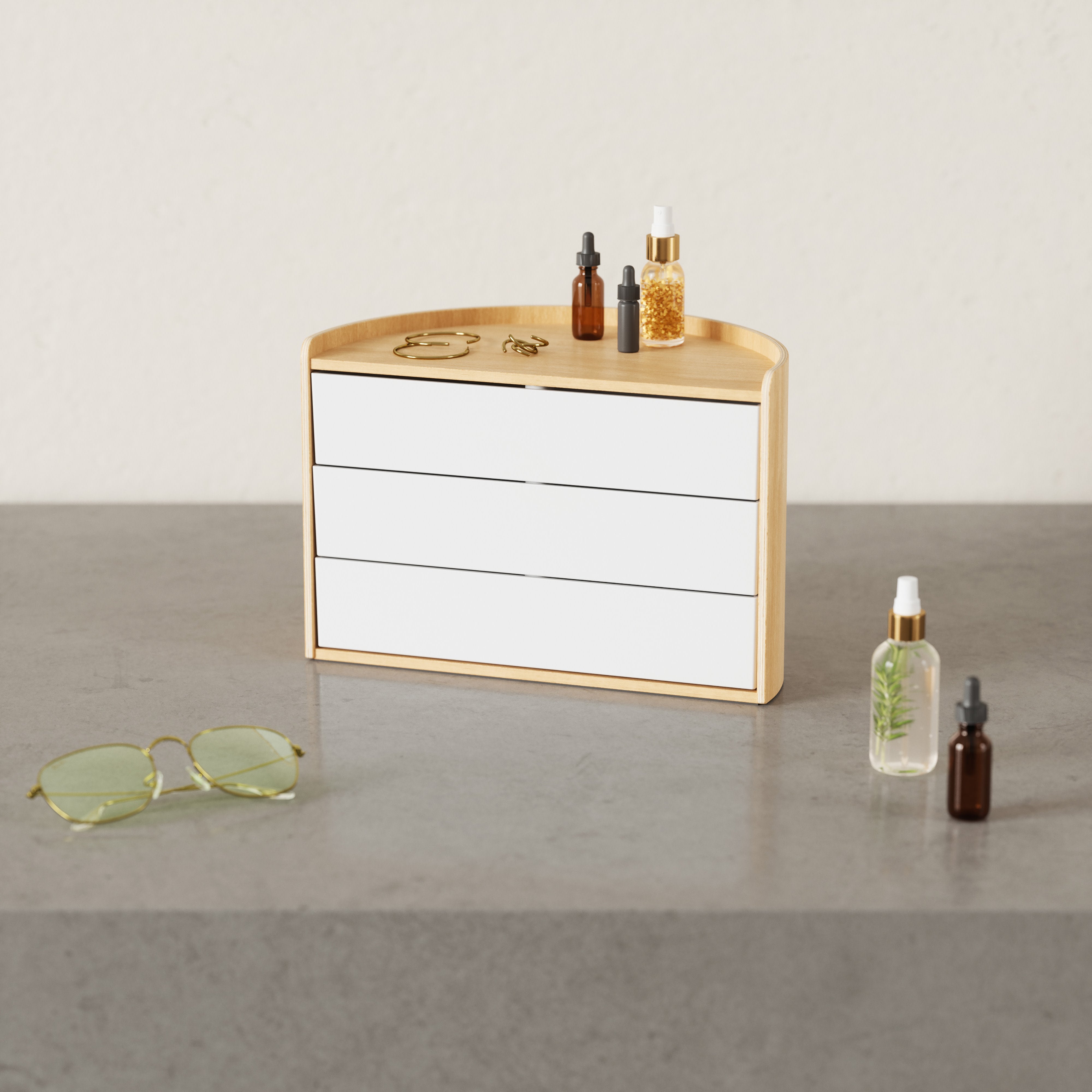 Umbra Moona Storage Box White & Natural