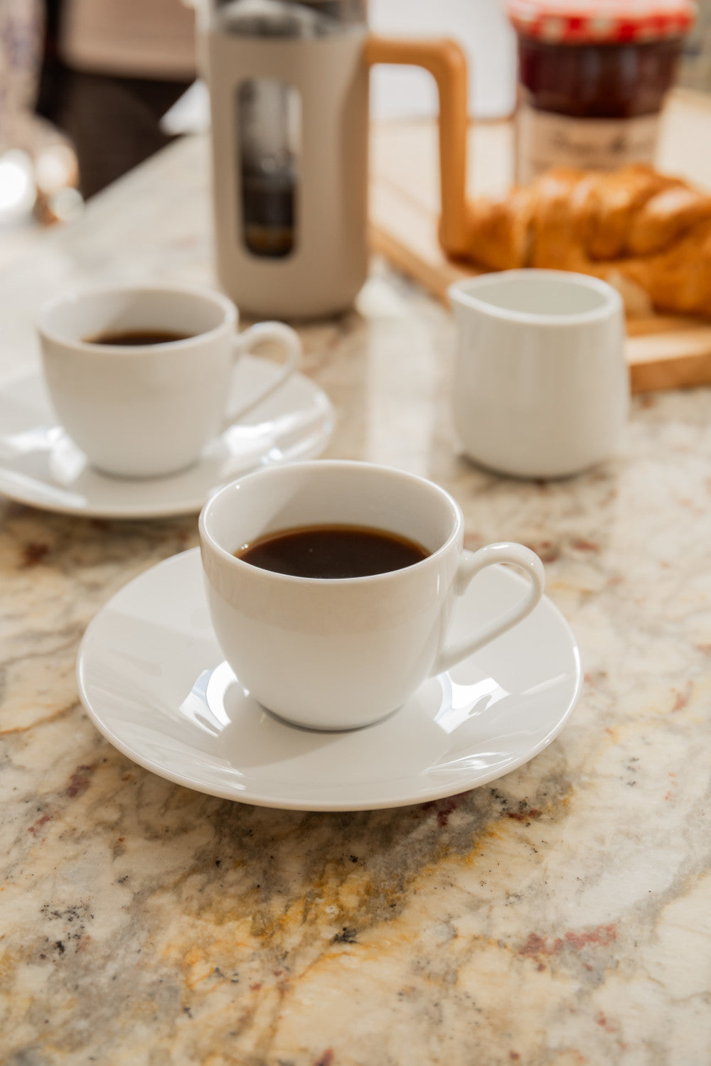 Mikasa Chalk Porcelain Espresso Cup & Saucer Set 2 Piece 90ml (White)