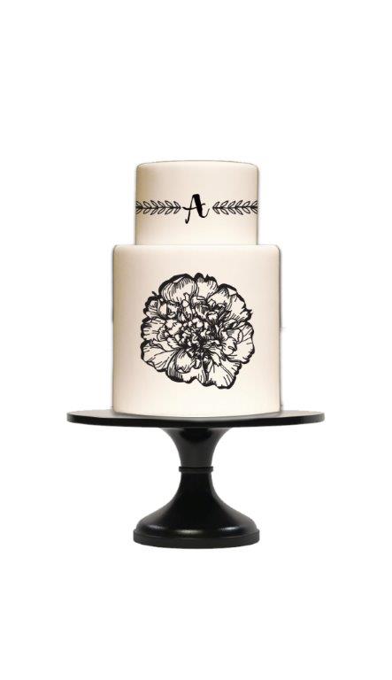 Silho Cake Hand Drawn Florals Mould