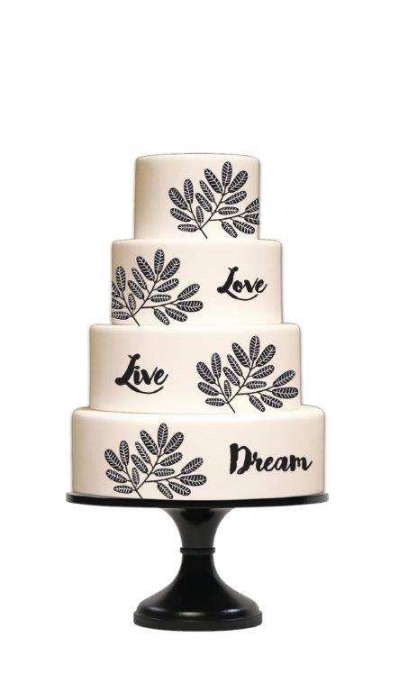 Silho Cake Hand Drawn Florals Mould