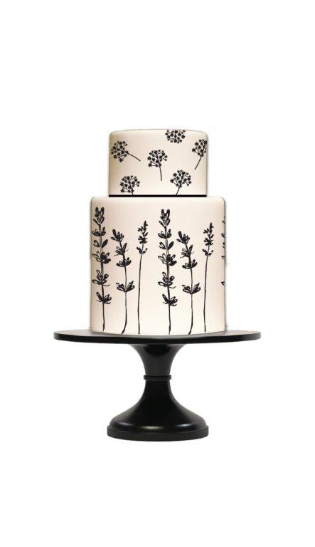 Silho Cake Hand Drawn Florals Mould