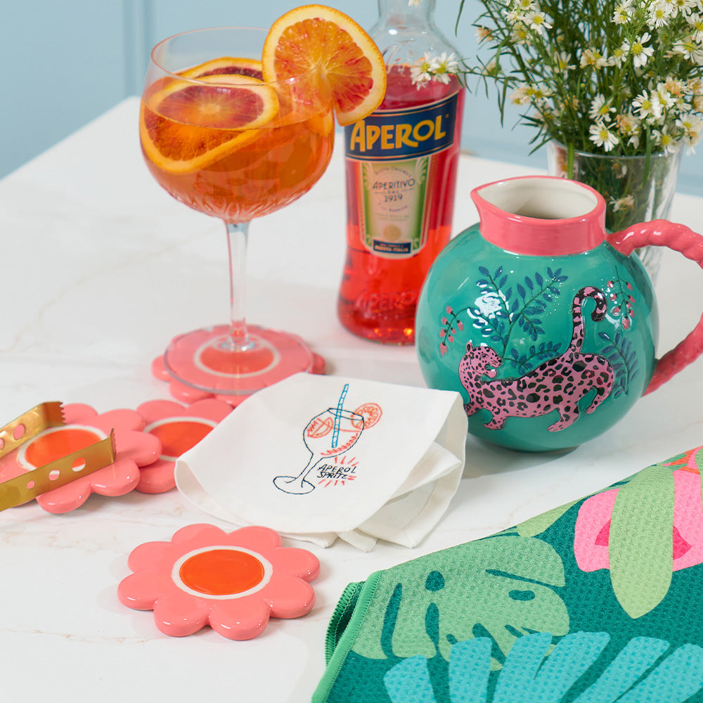 Annabel Trends Ceramic Coaster Set Flower