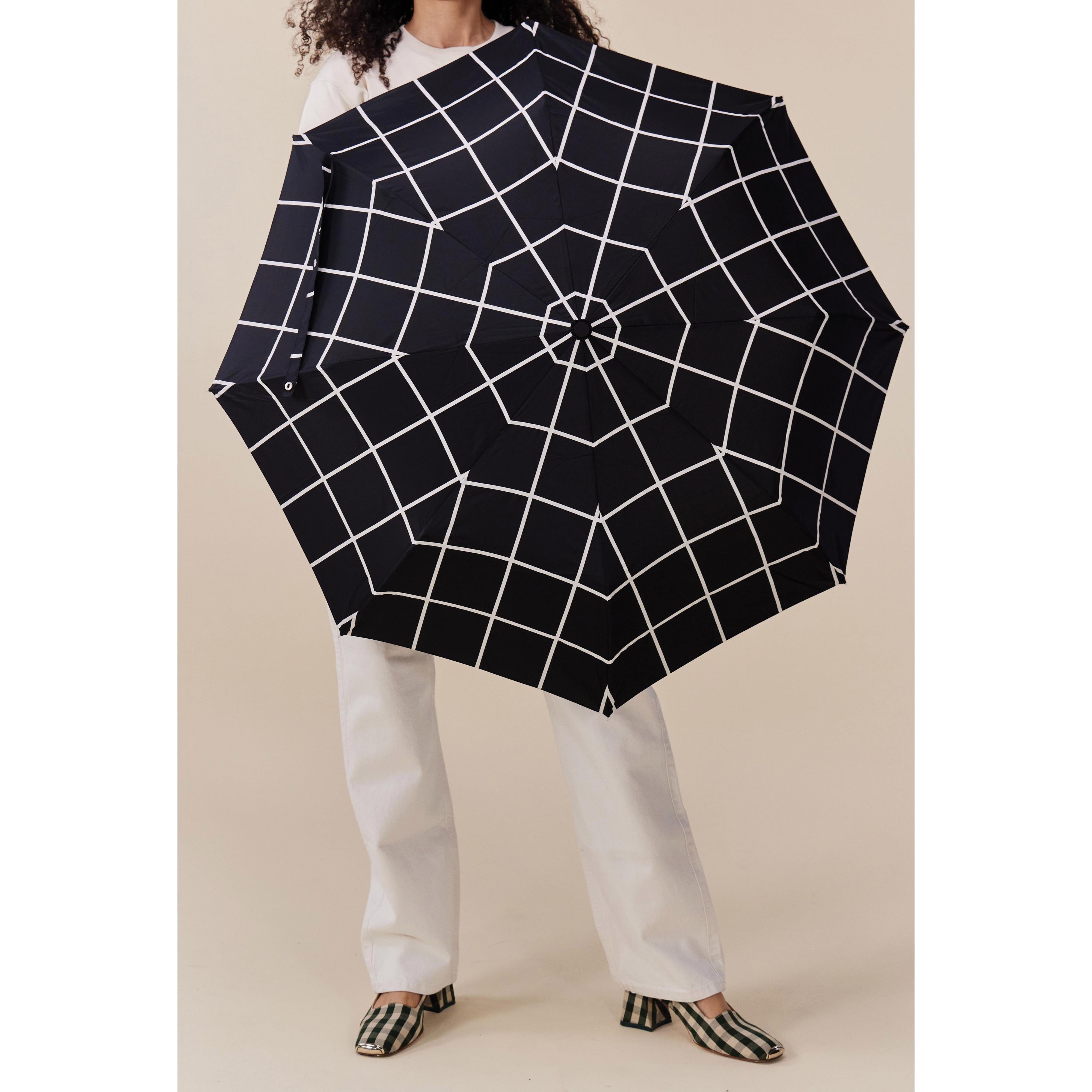 Original Duckhead Duck Umbrella Compact Black Grid