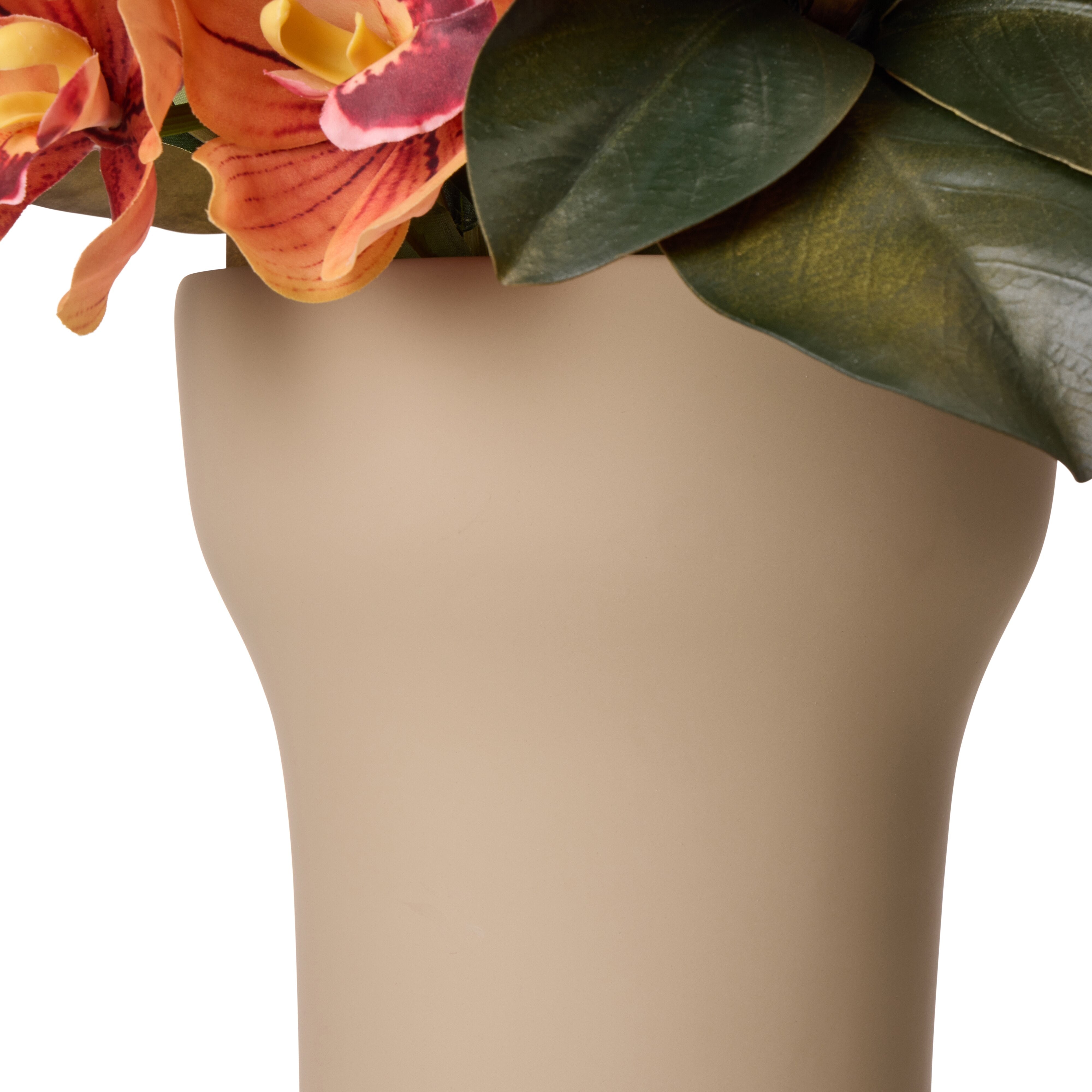 Rogue Cymbidium Olive Mix - Douglas Vase Orange & Green