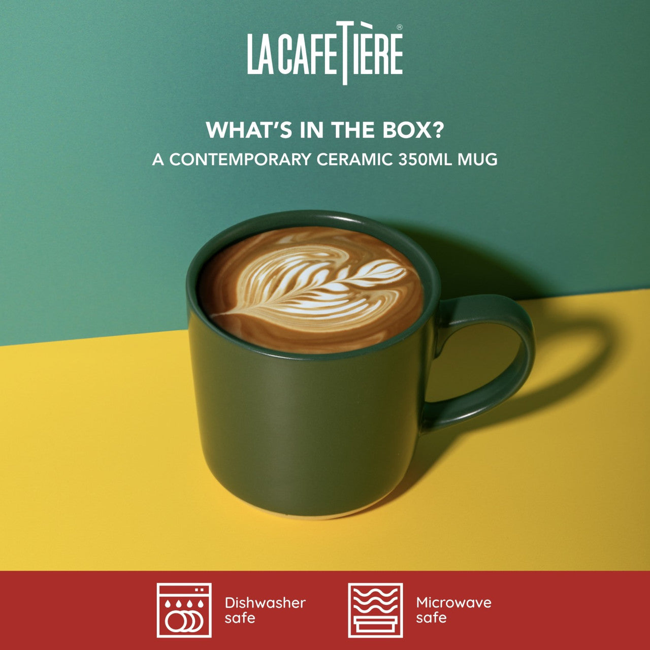 La Cafetière Ceramic Coffee Mug 350ml (Green)