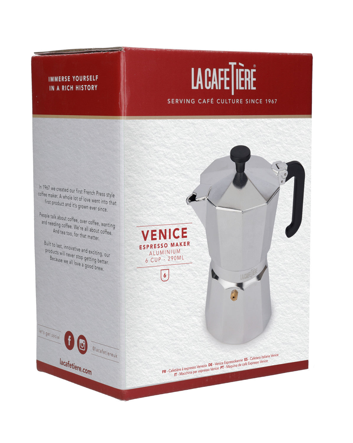 La Cafetière Venice Aluminium Espresso Maker 6 Cup / 290ml