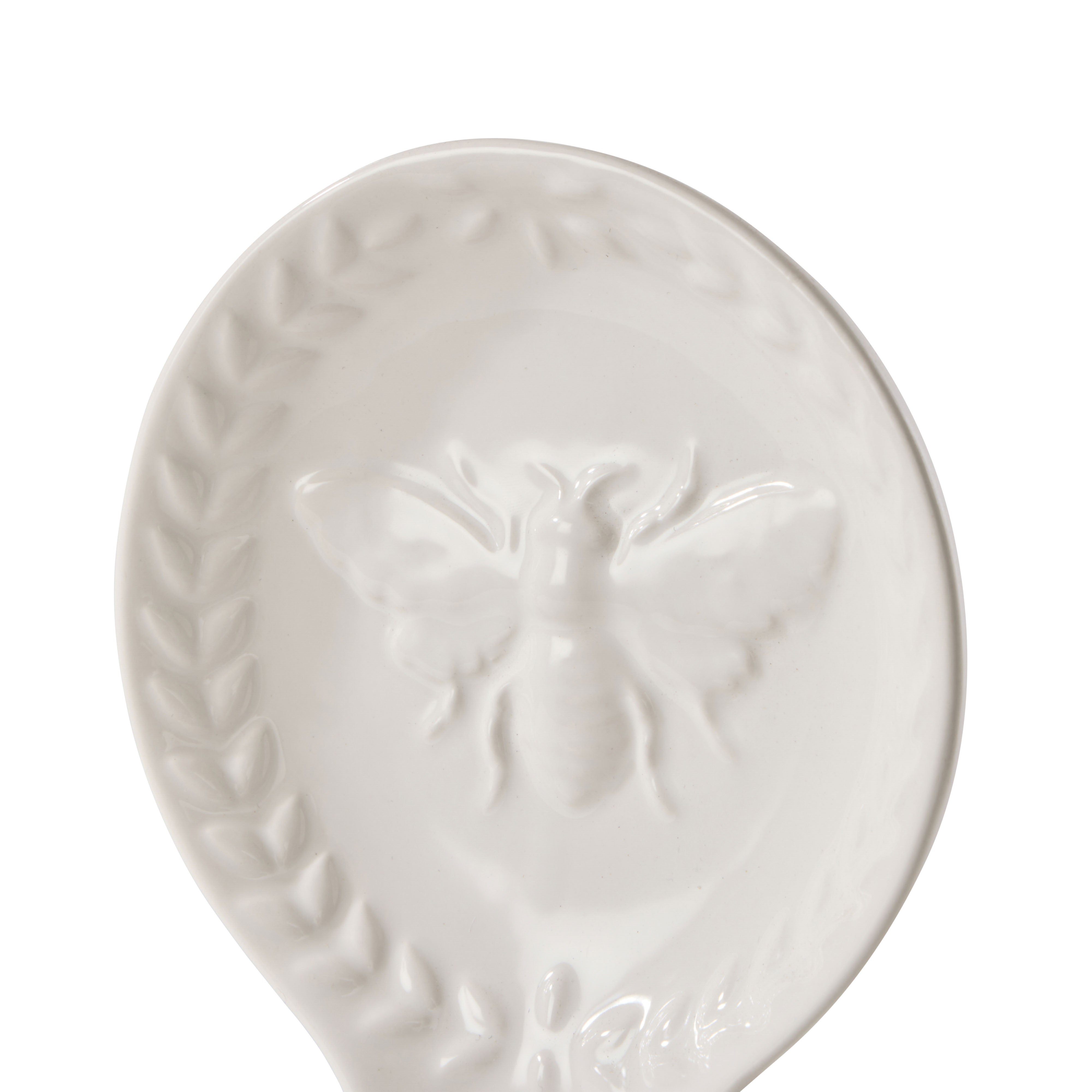Davis & Waddell Wildflower & Hive Spoon Rest White