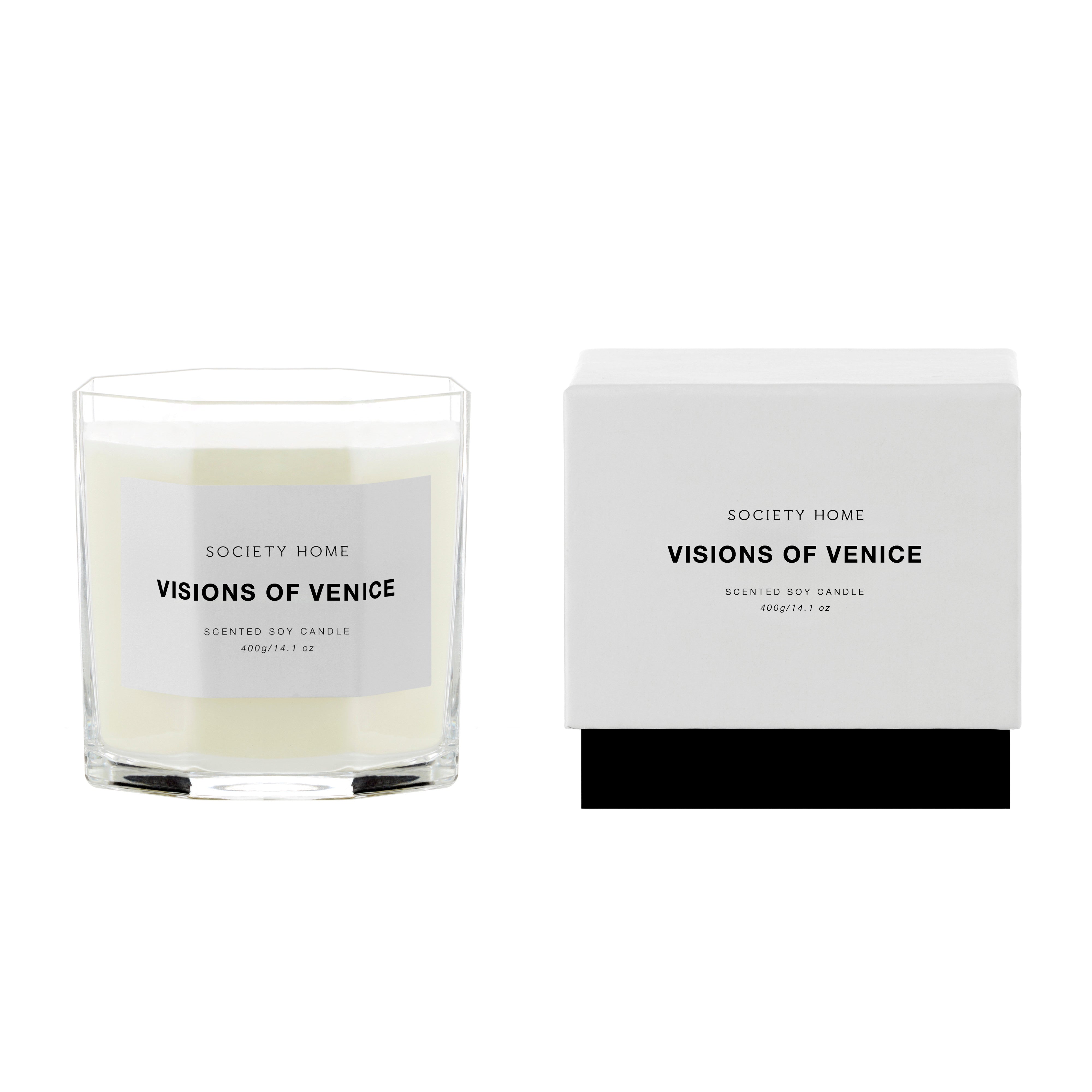 Society Home Visions of Venice Scented Soy Candle 400g