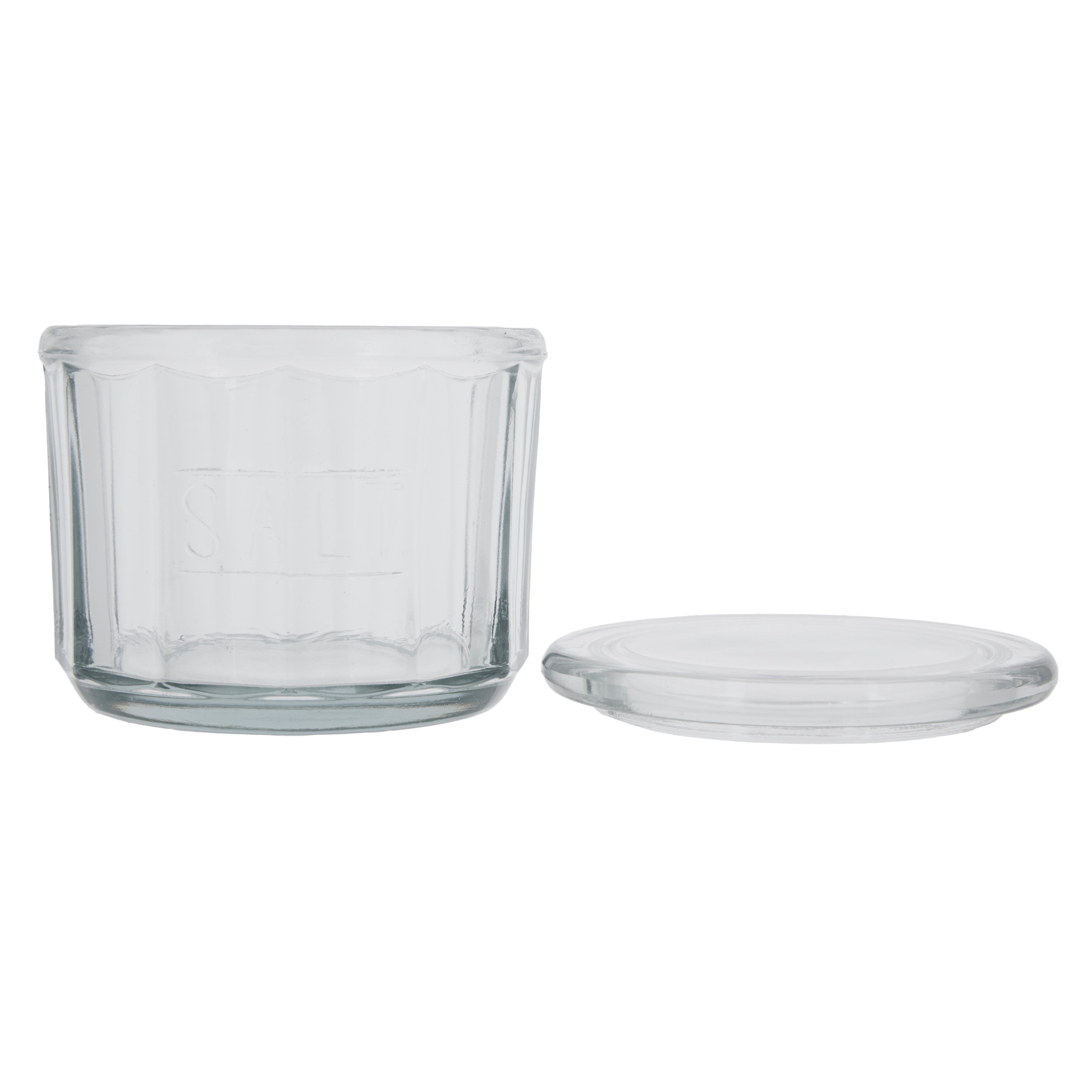 Davis & Waddell Eltham Glass Salt Jar with Scoop Clear
