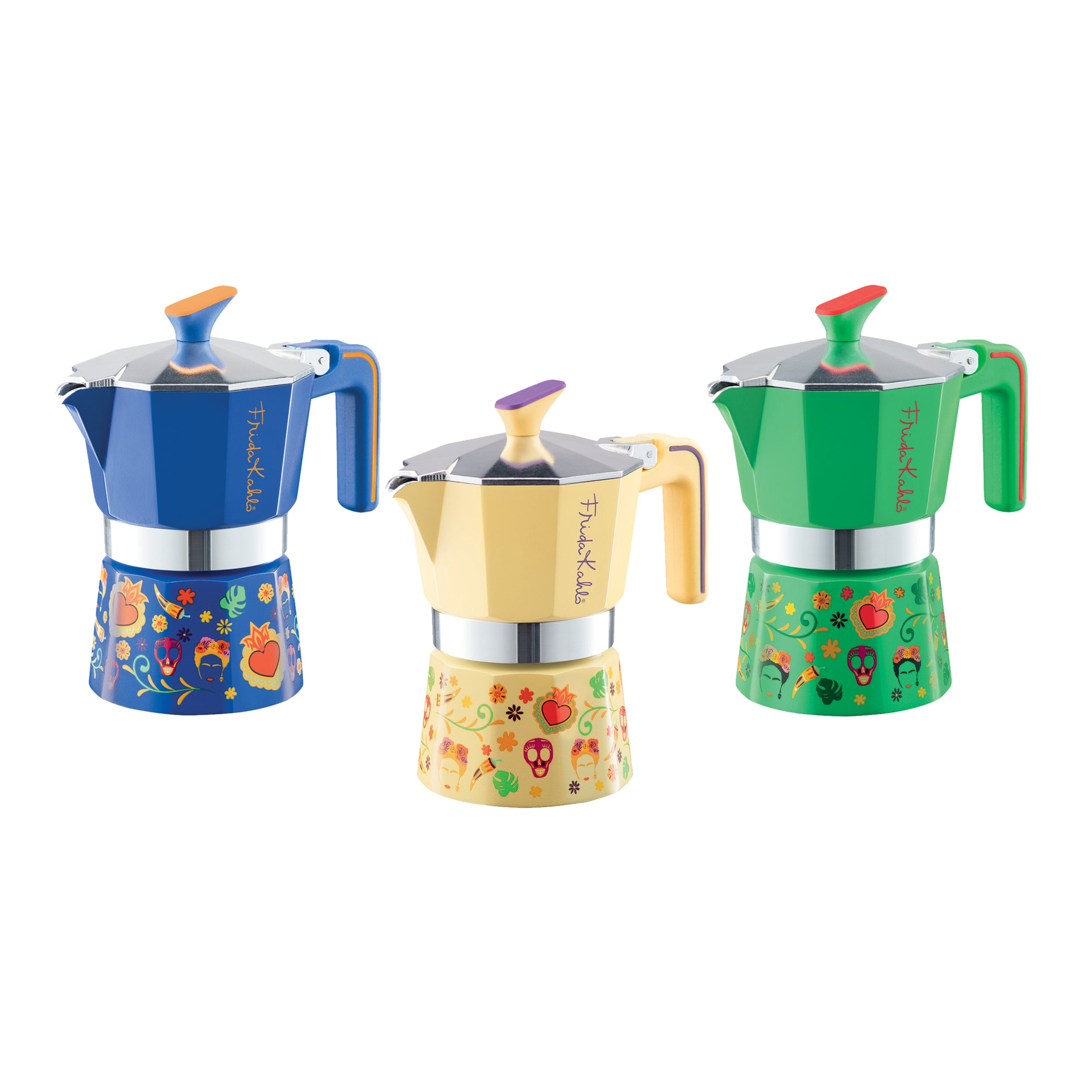 Pedrini Frida Kahlo Stovetop Espresso Maker 6 Cup Assorted
