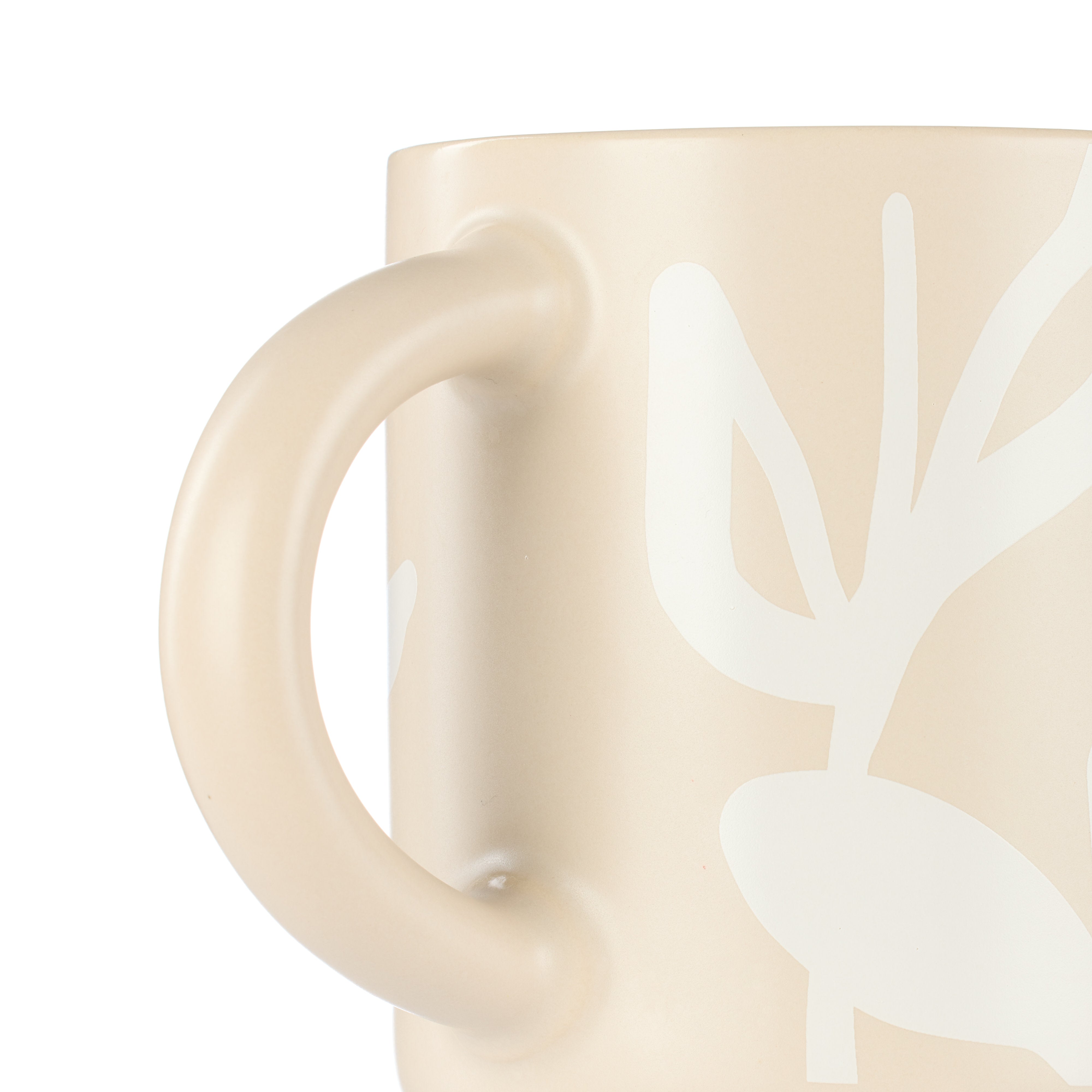 Leaf & Bean Freya Mug & Side Plate 2 Piece Set Oat & White
