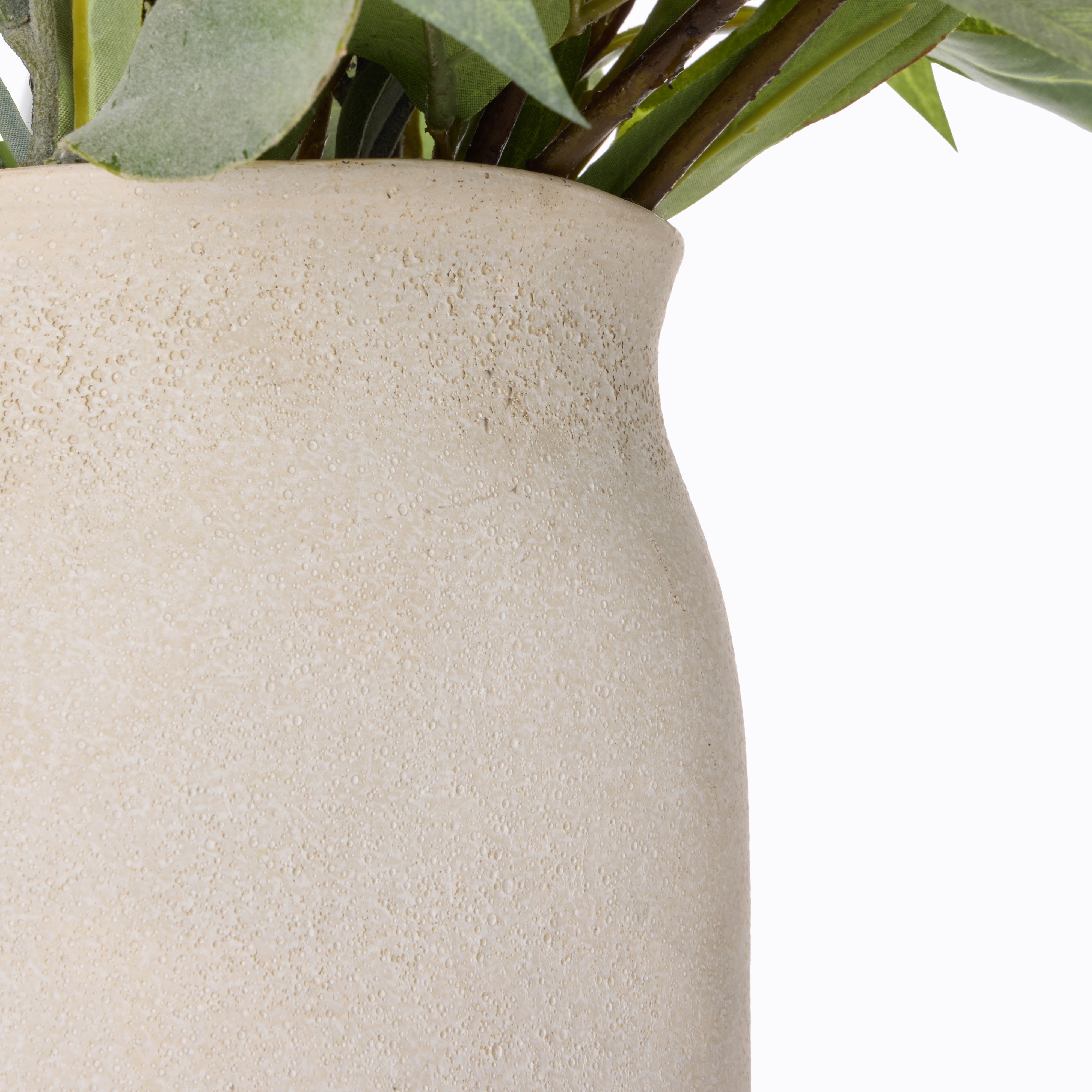 Rogue Australis Protea Eucalyptus Mix - Maliah Pot White 48cm