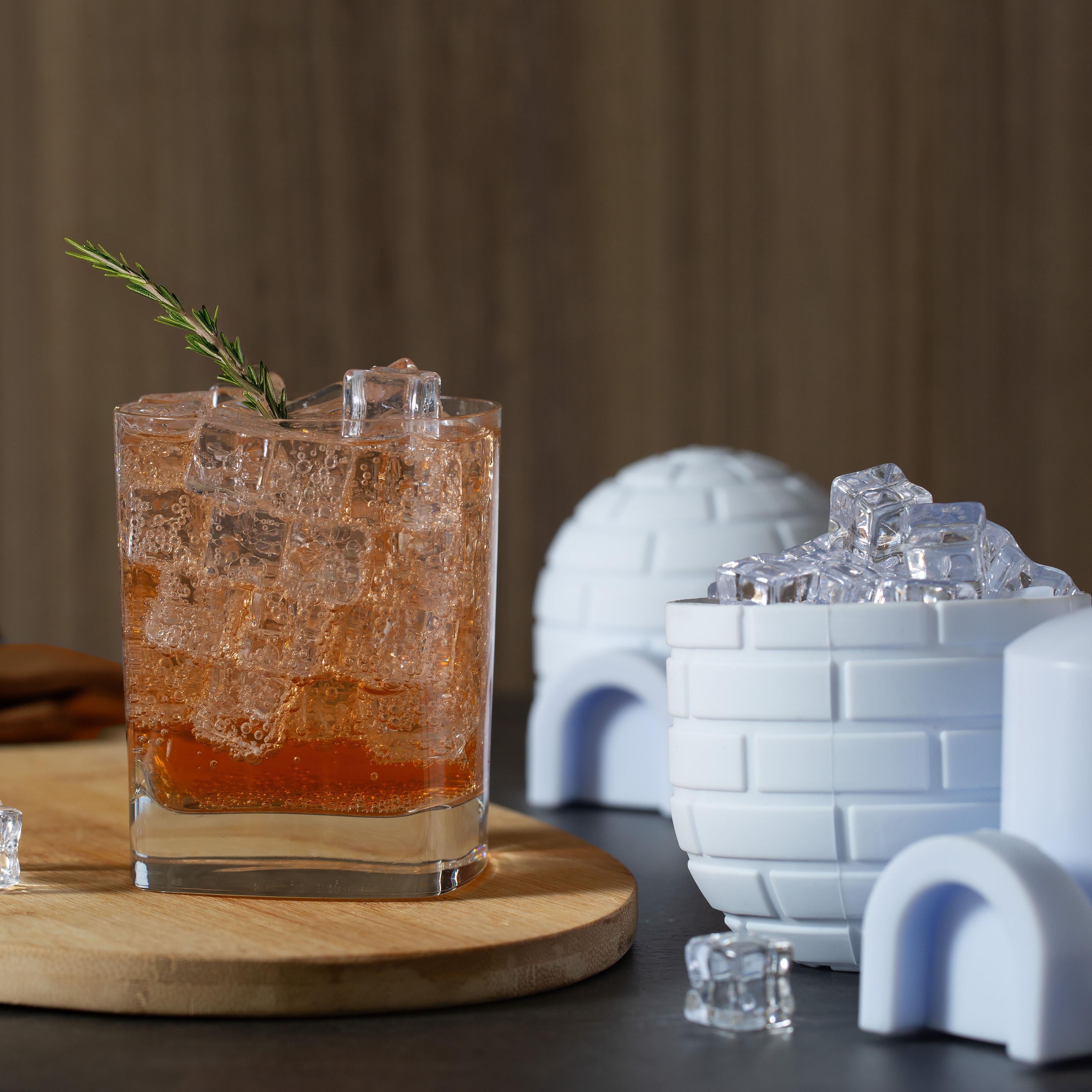 Kikkerland Igloo Mini Ice Moulds 2 Piece Set White