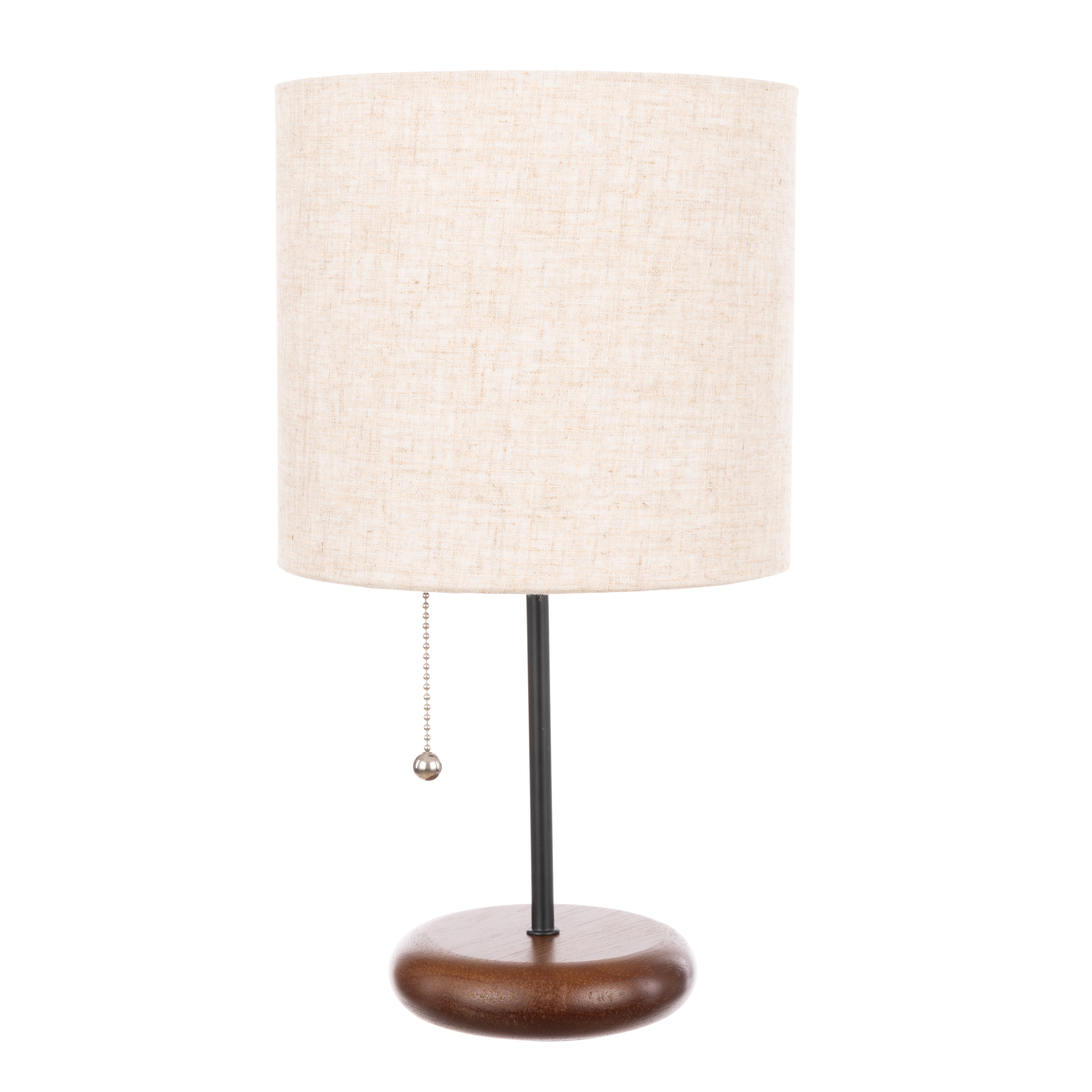 Academy Gian Table Lamp Taupe & Walnut