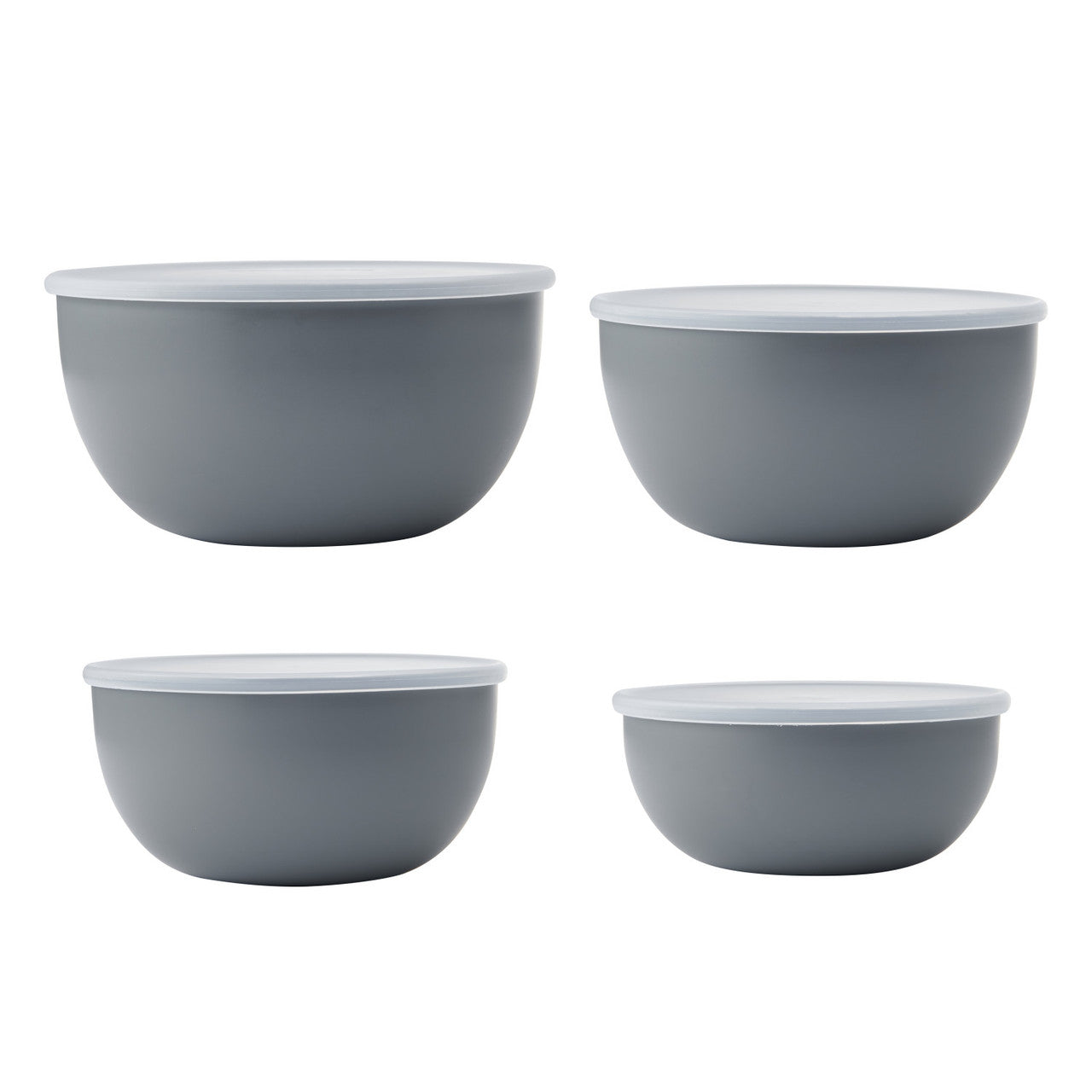KitchenAid 4 Piece Meal Prep Bowl Set with Lids (Charcoal Grey)