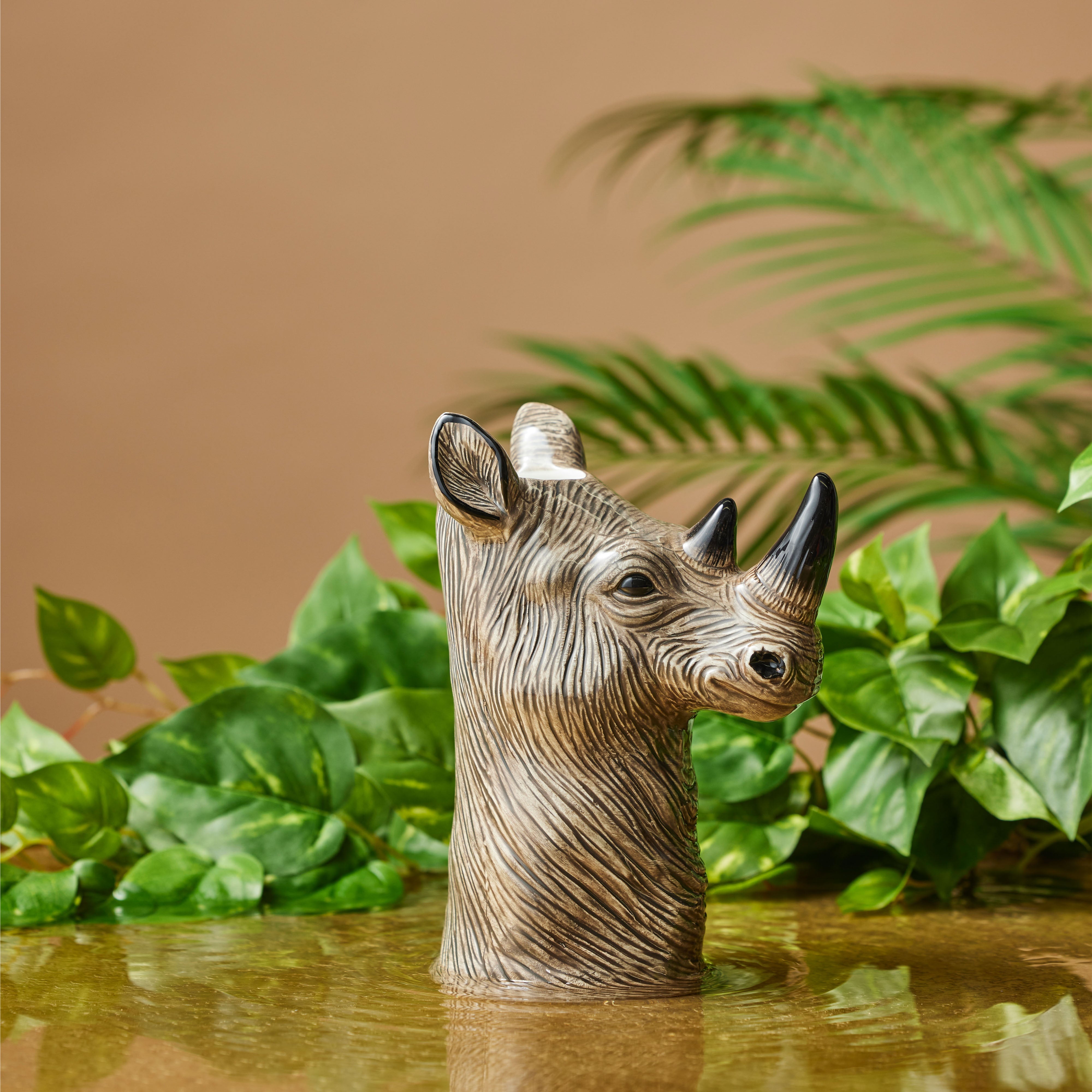 Emporium Reggie Rhino Vase Multi-Coloured