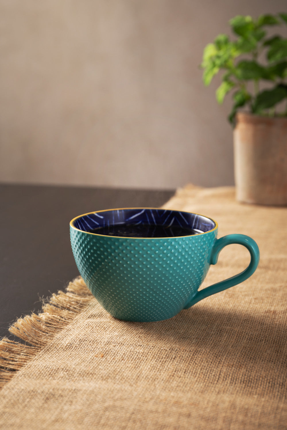 Mikasa Stoneware Mug 330ml (Indigo Chevron)