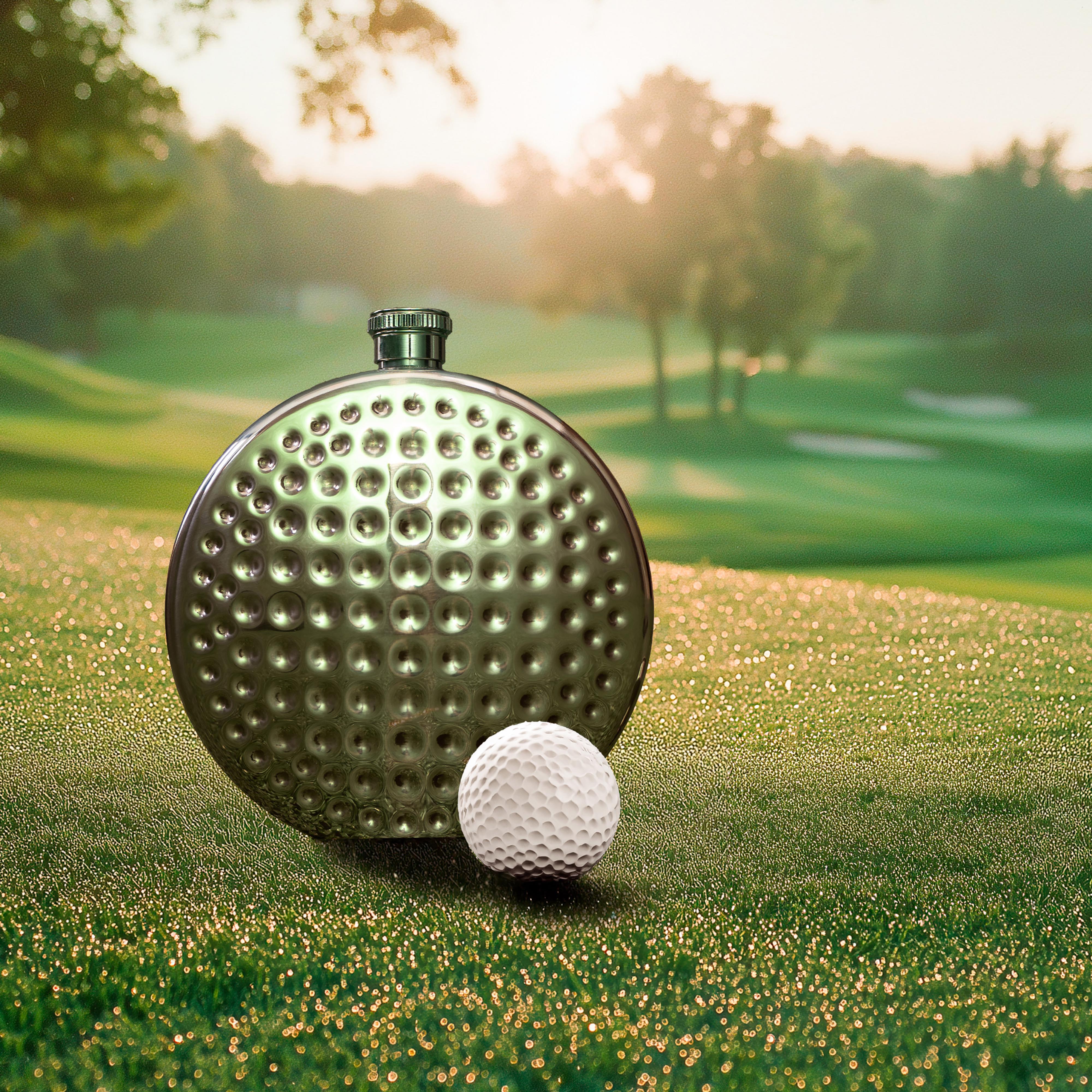 Kikkerland Golf Ball Flask Silver