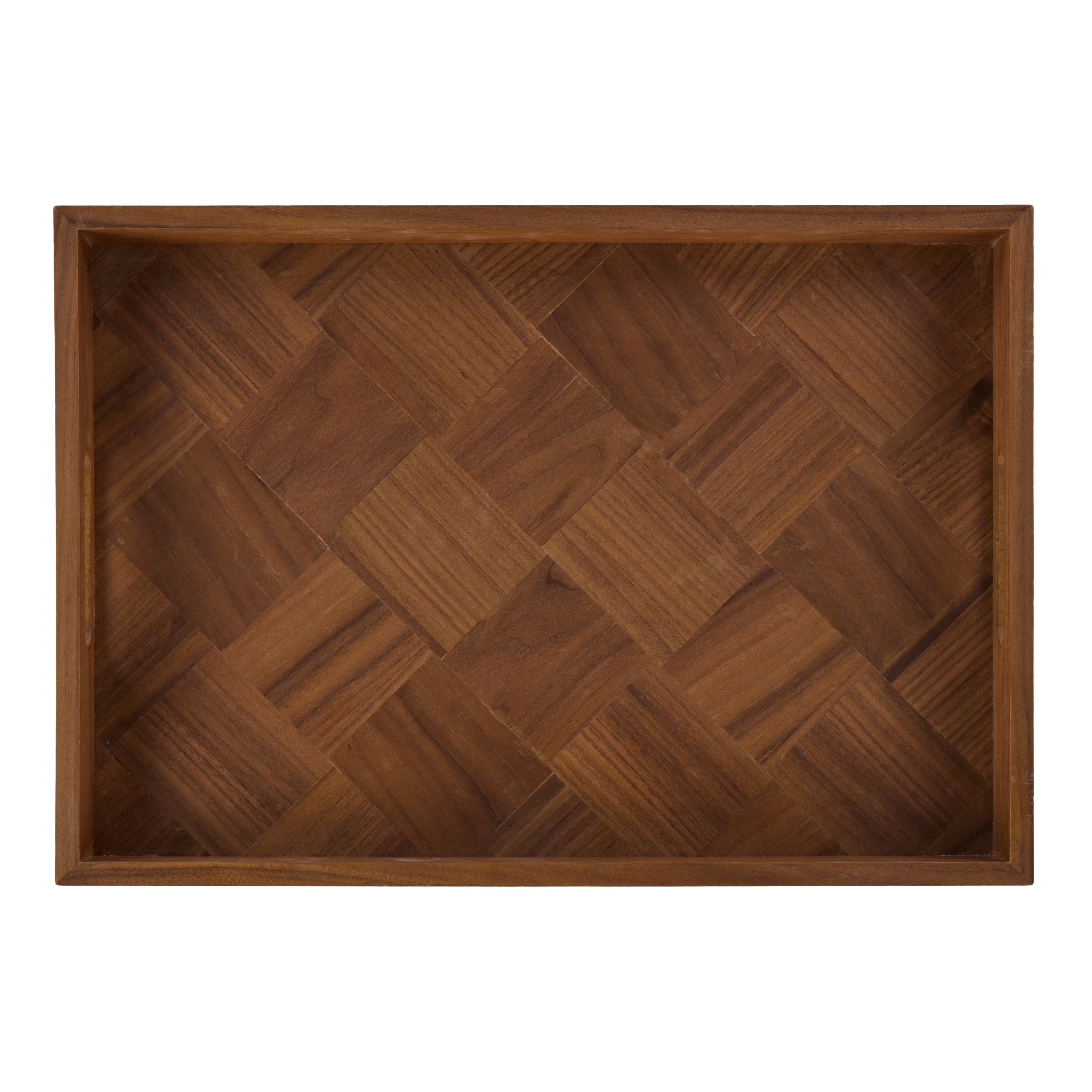 Academy Aldus Ash Wood Veneer Tray 2 Piece Set Natural