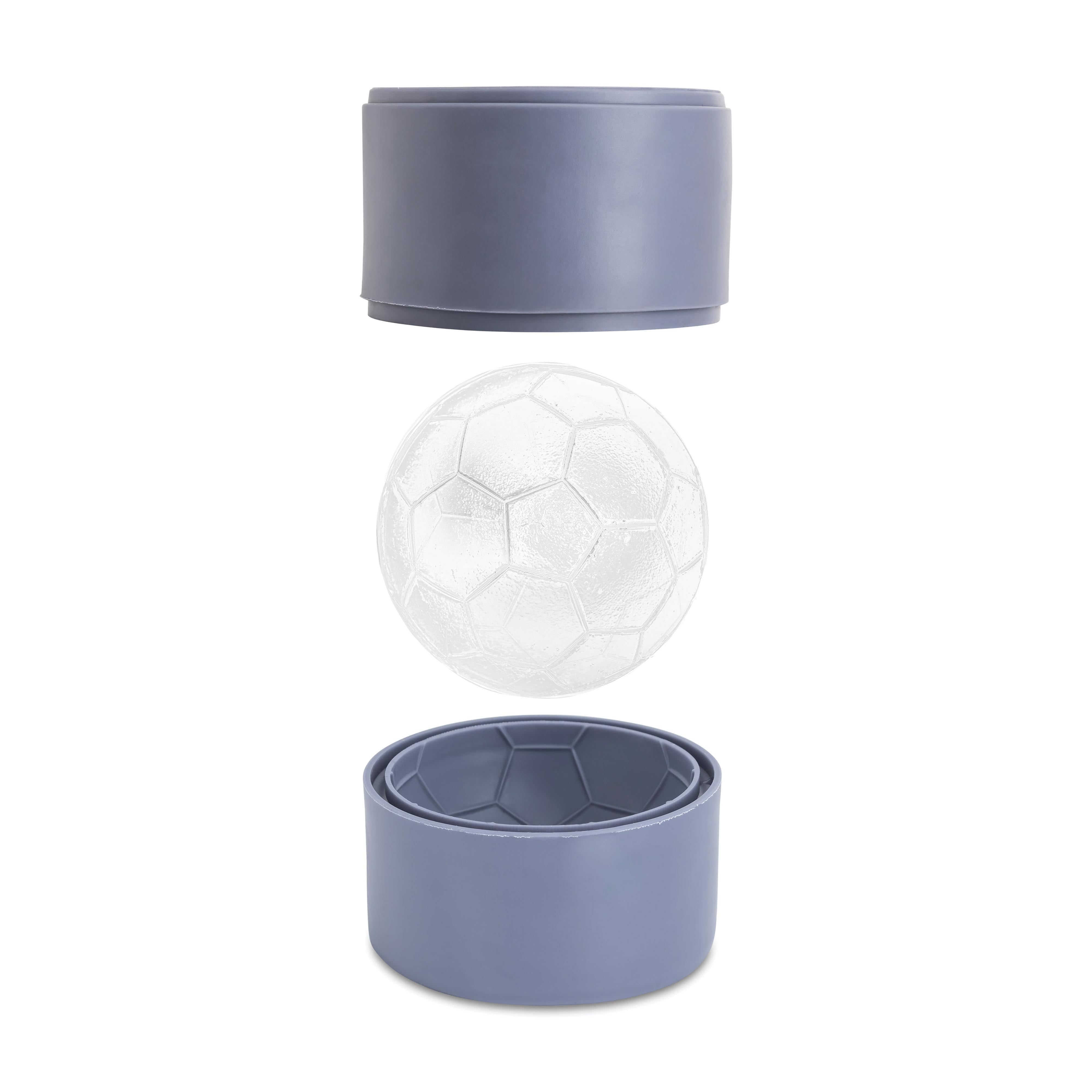 Kikkerland Soccer Ball Ice Ball Moulds 2 Piece Set Black