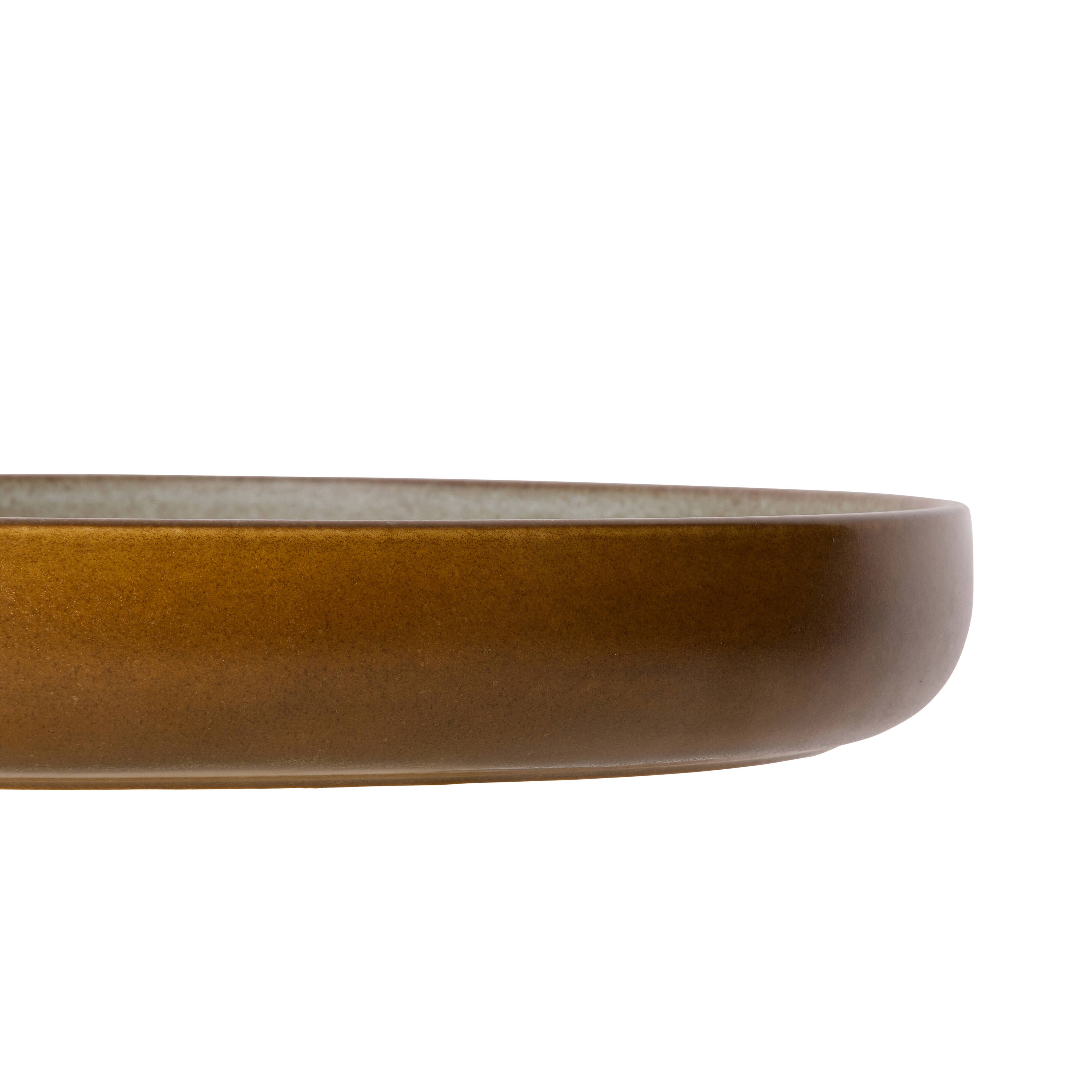 Davis & Waddell Rafe Shallow Salad Bowl Grey & Brown