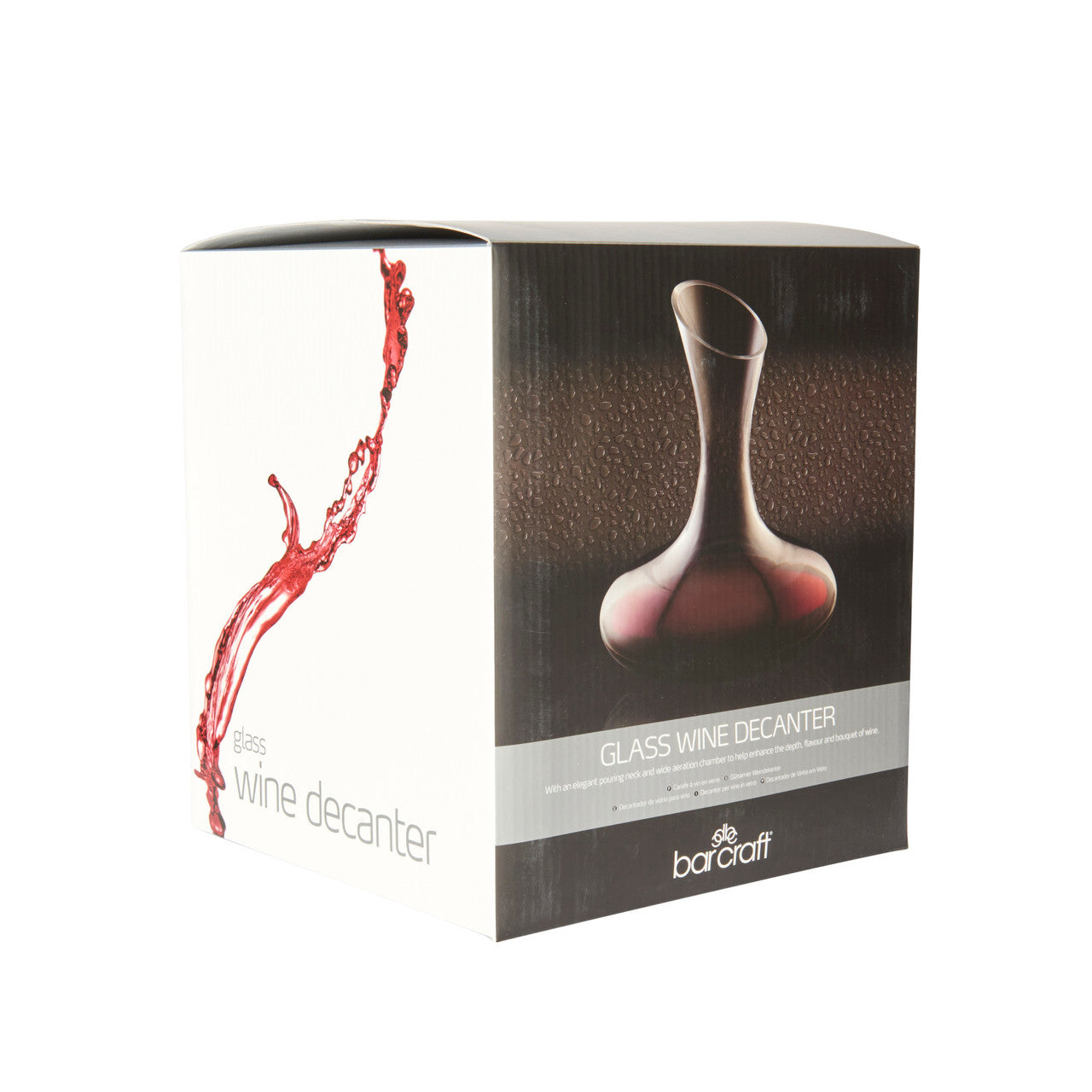 BarCraft Deluxe 1.5L Glass Wine Decanter