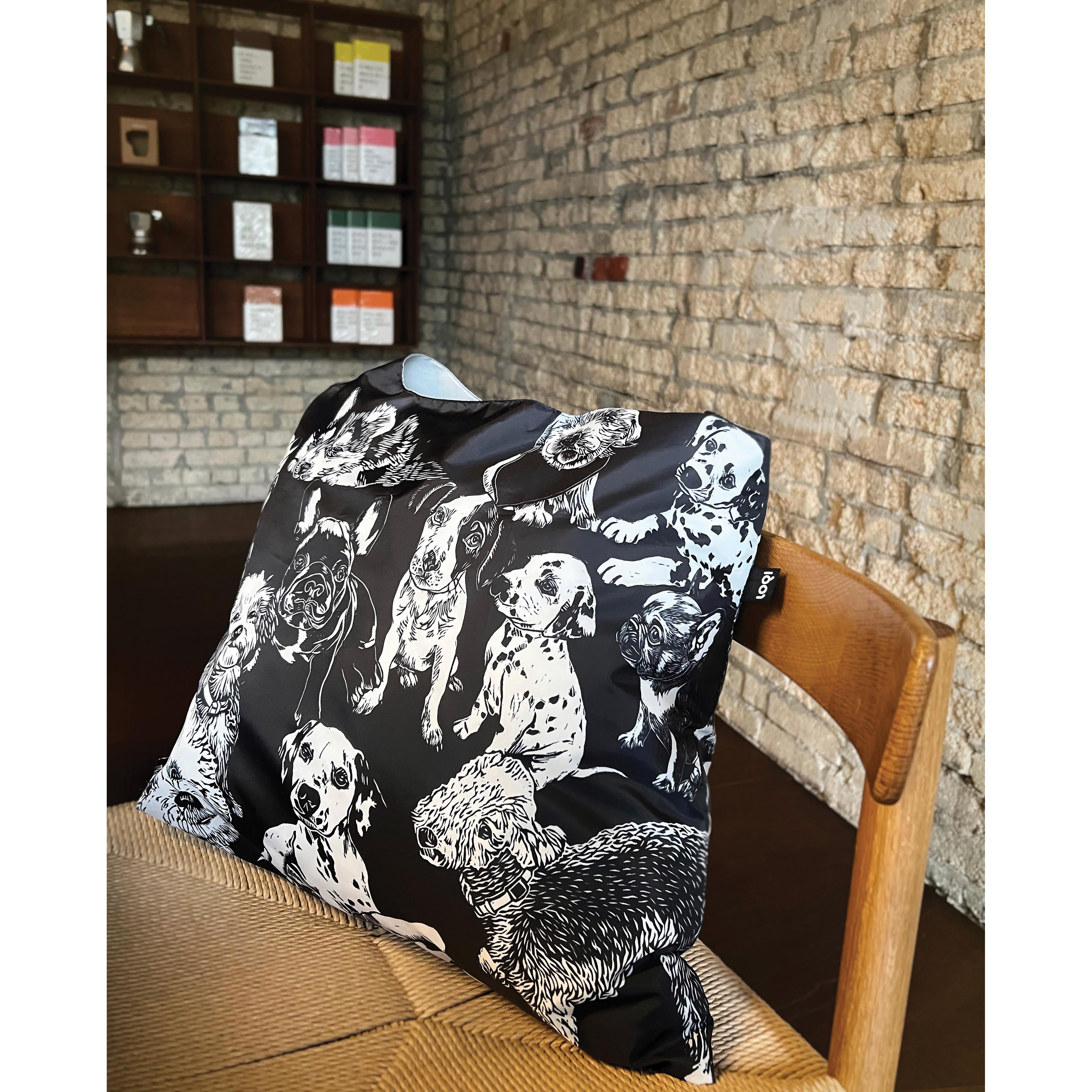 LOQI Red Poppy Bee Dogs Tote Bag
